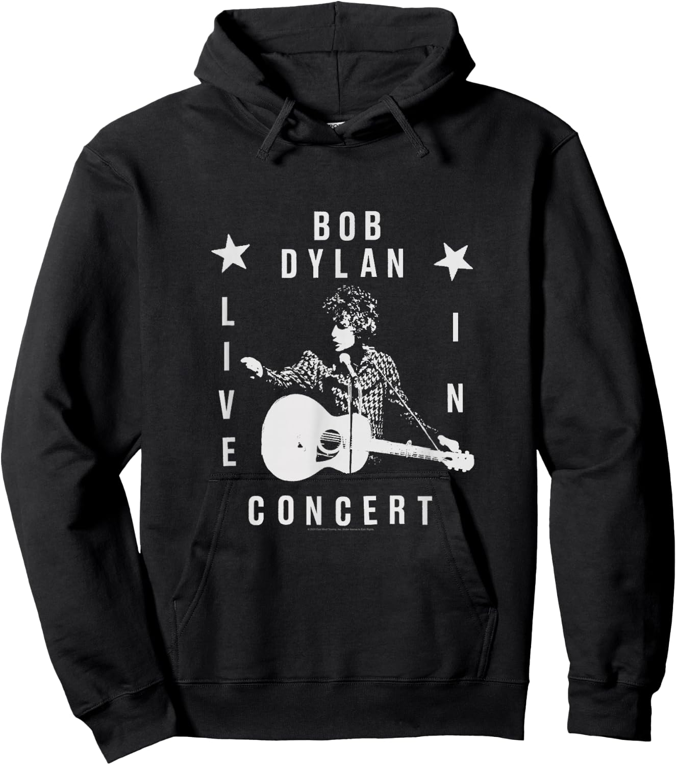 Bob Dylan Live In Concert Official , Black, S Hoodie - Hoodie | Black