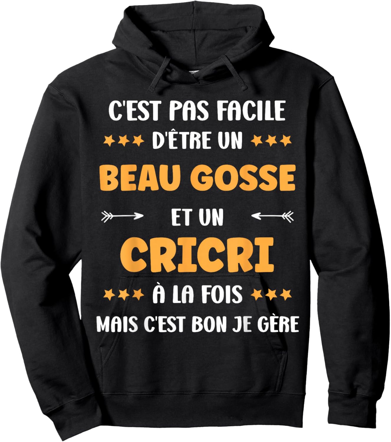 Beau Gosse Cricri Citation Humour prénom Cricri Hoodie - Hoodie | Black