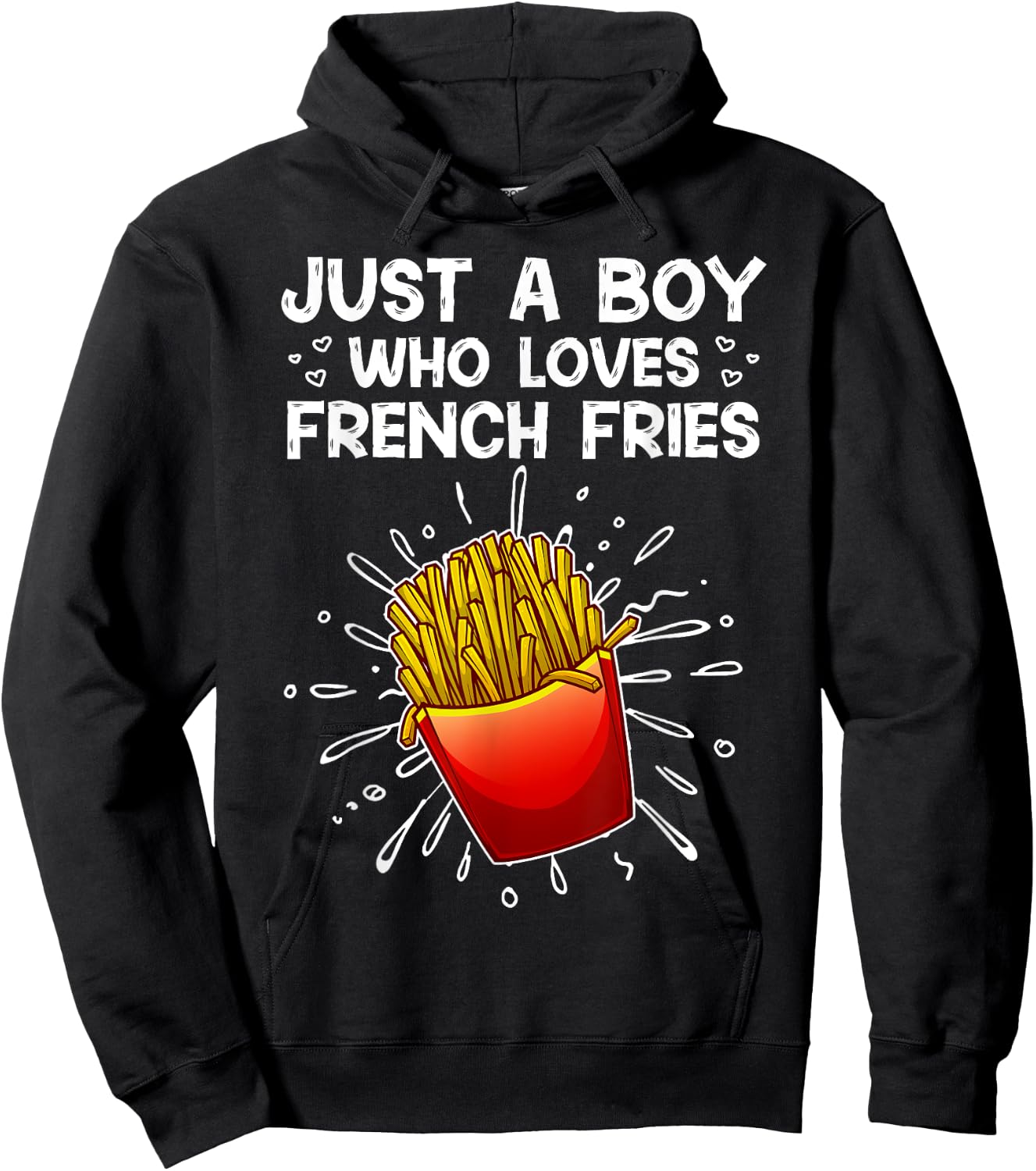 Cool French Fries For Boys Kids Sweet Potato Chef Fast Food Hoodie - Hoodie | Black