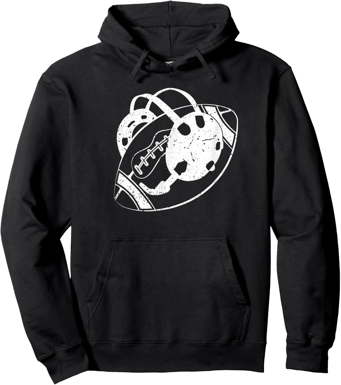 Football and Wrestling Two Sports Athlete, Wrestling Football Hoodie - Hoodie | Black