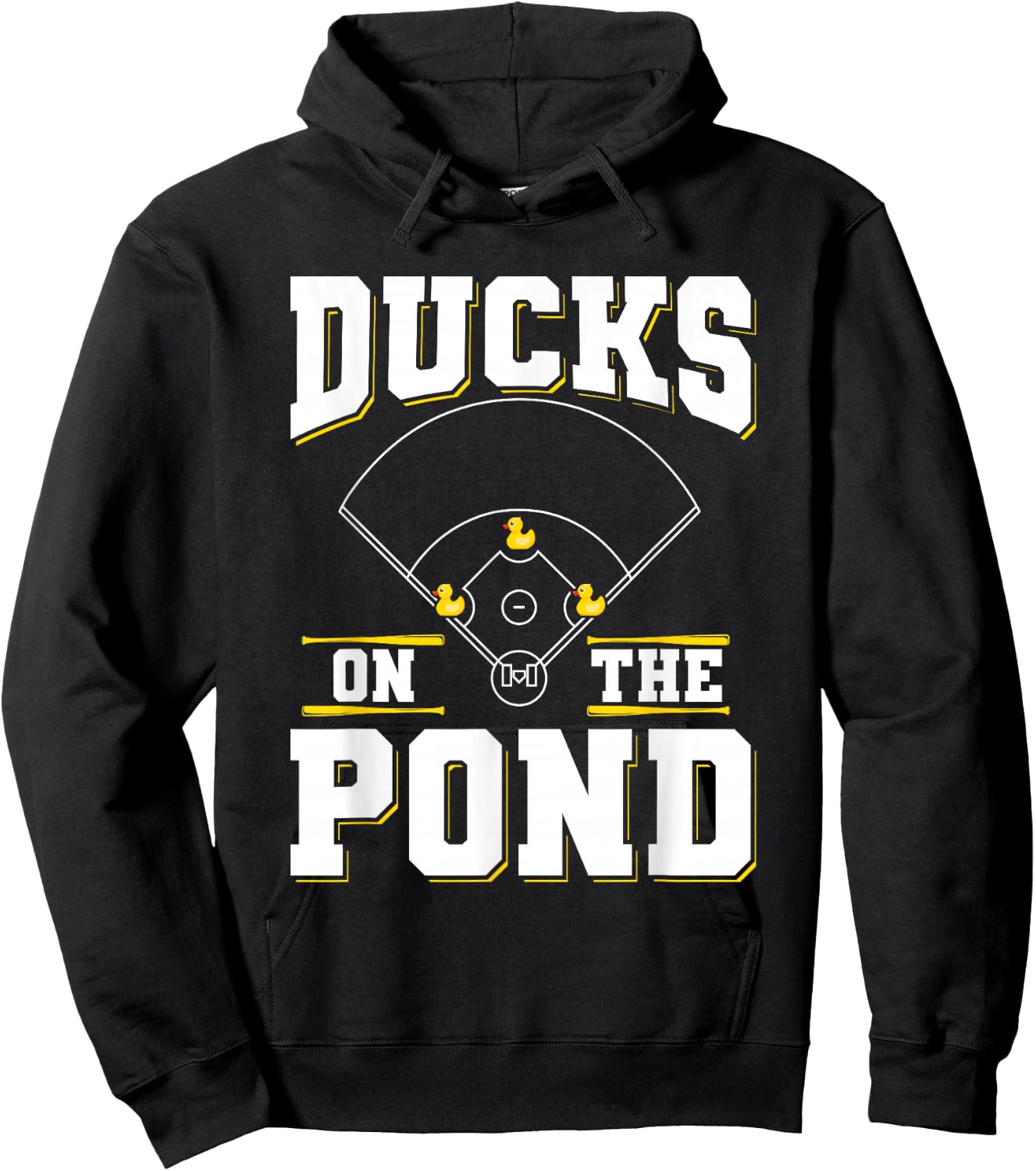 Ducks on the pond Design for a Baseball player Hoodie - Hoodie | Black