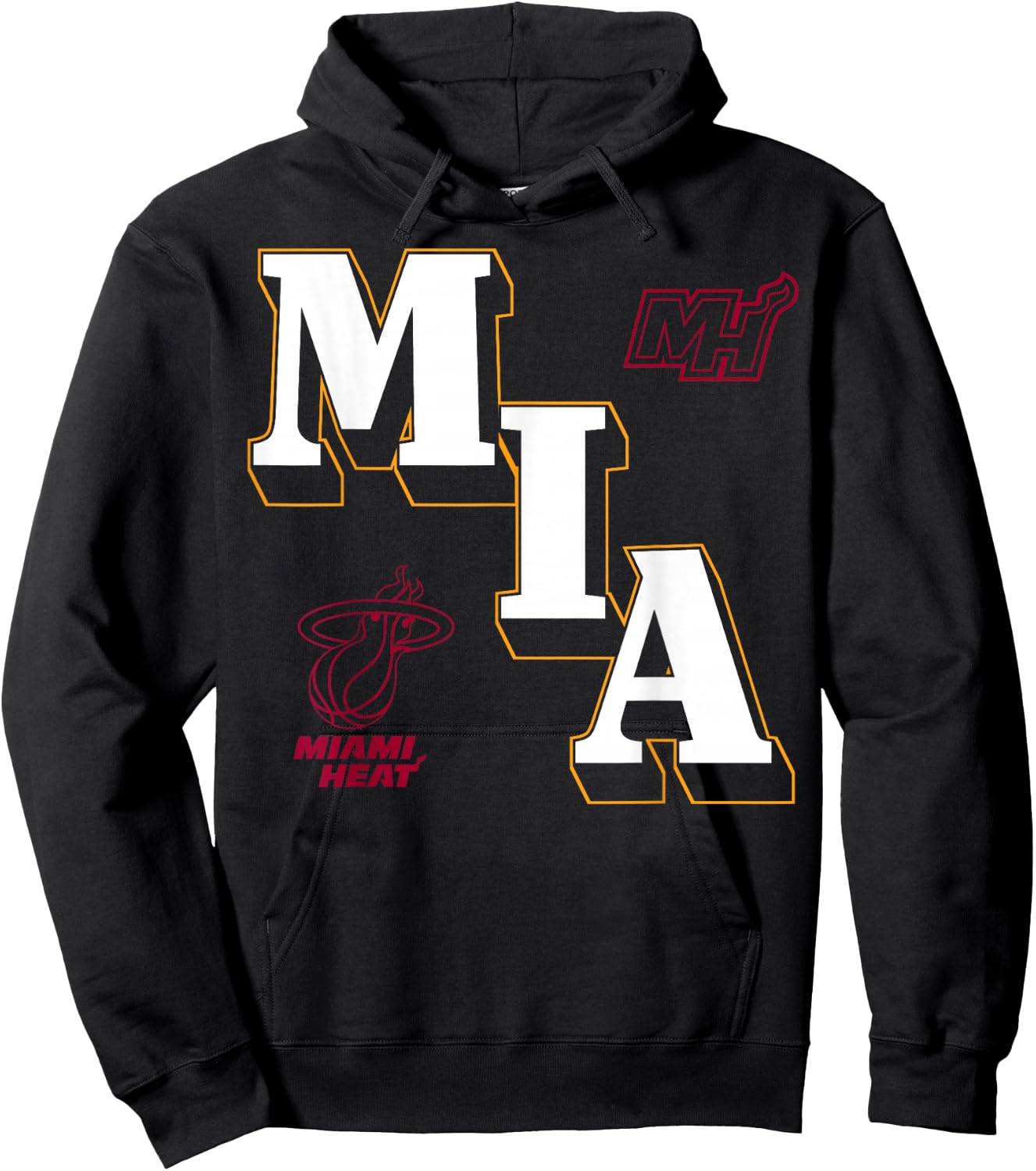 NBA – Miami Heat Angled Logo Hoodie - Hoodie | Black