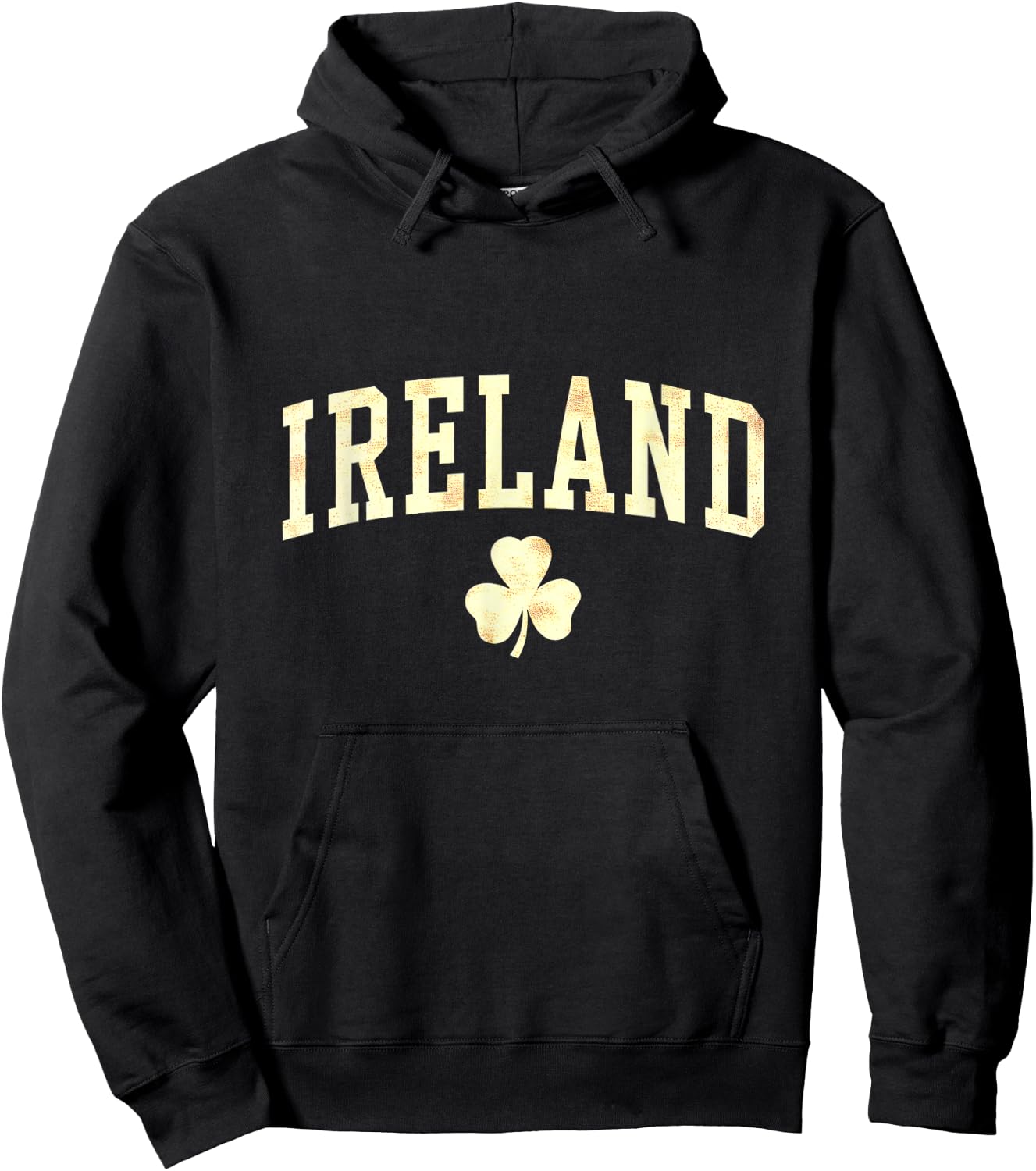 Ireland Shamrock Clover Irish Vintage St Patrick's Day Hoodie - Hoodie | Black