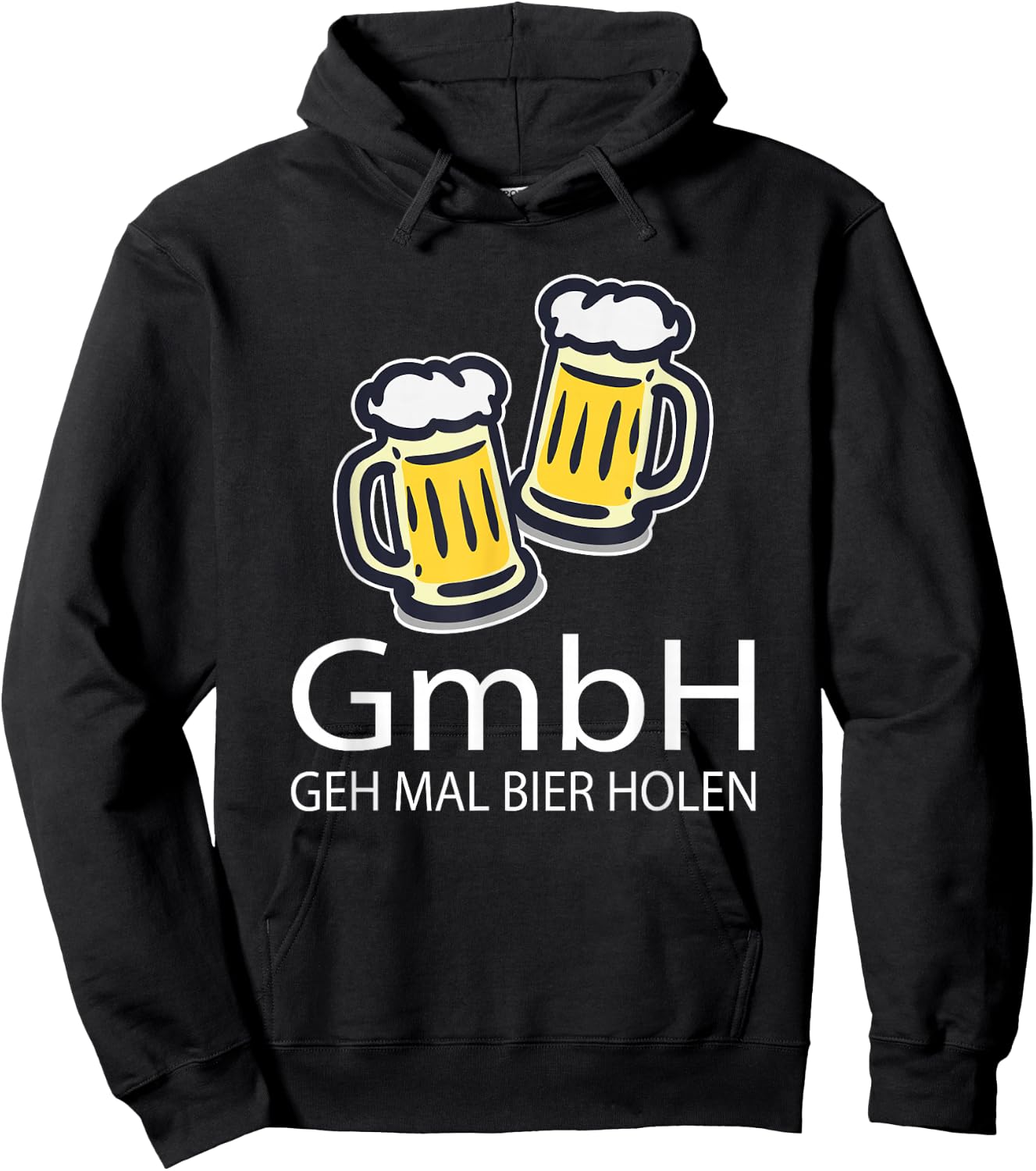 Beer Drink Saying GmbH Geh mal Bier Holen Fun Funny , black Hoodie - Hoodie | Black