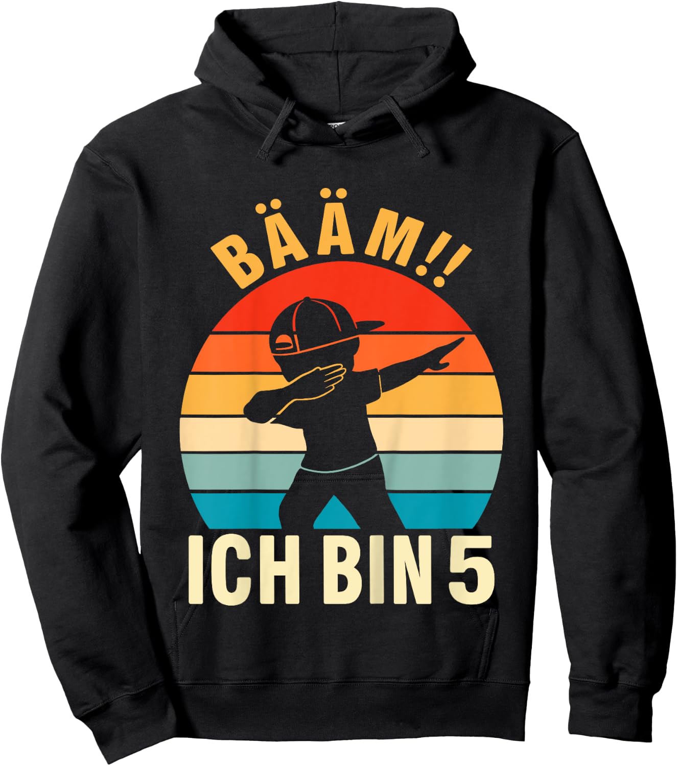 Kids Dabbing 5 Years 5th Birthday for Boys , black Hoodie - Hoodie | Black