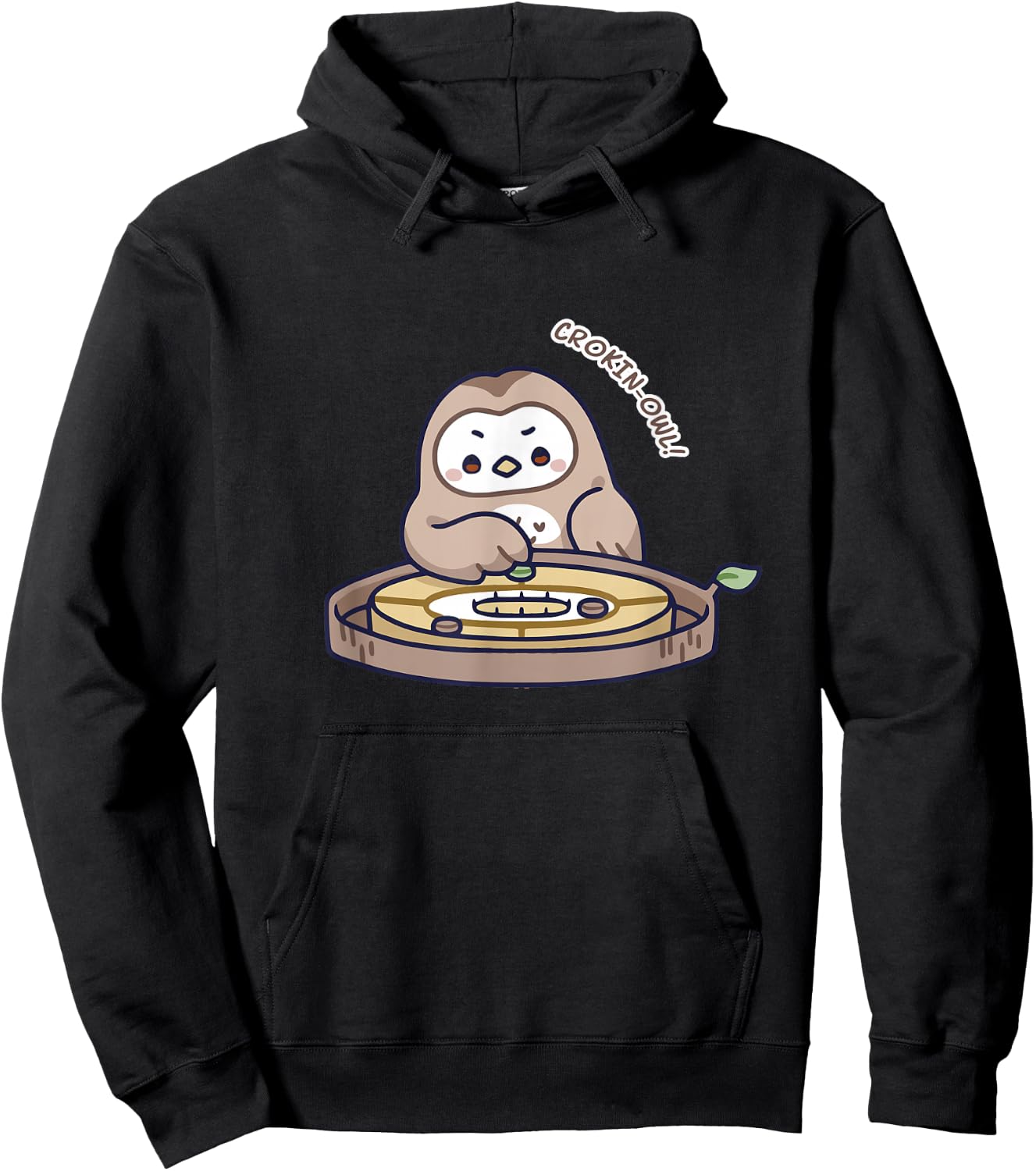Kawaii Games Crokinole Owl Hoodie - Hoodie | Black