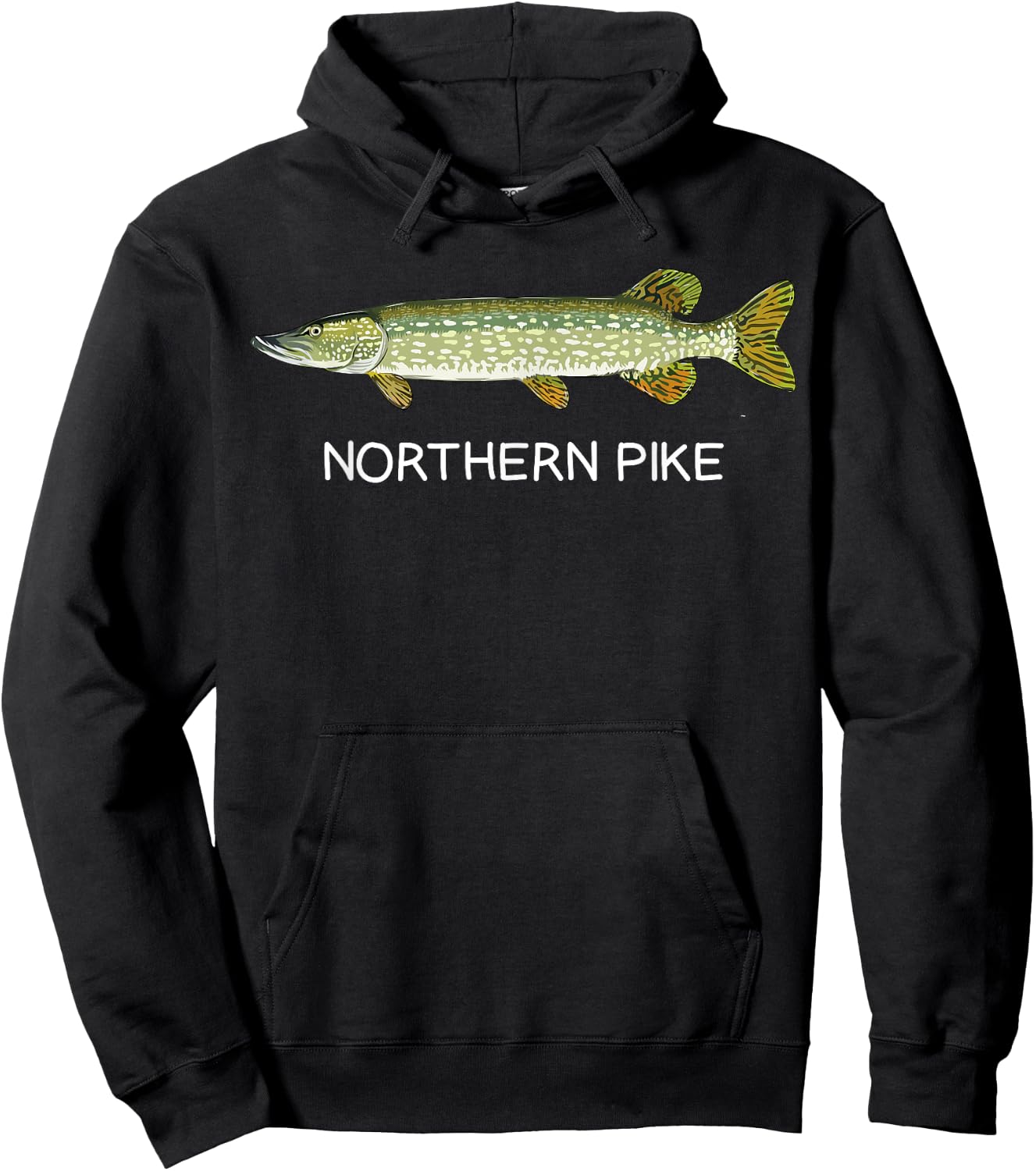 Northern Pike Freshwater Game Fish Hoodie - Hoodie | Black