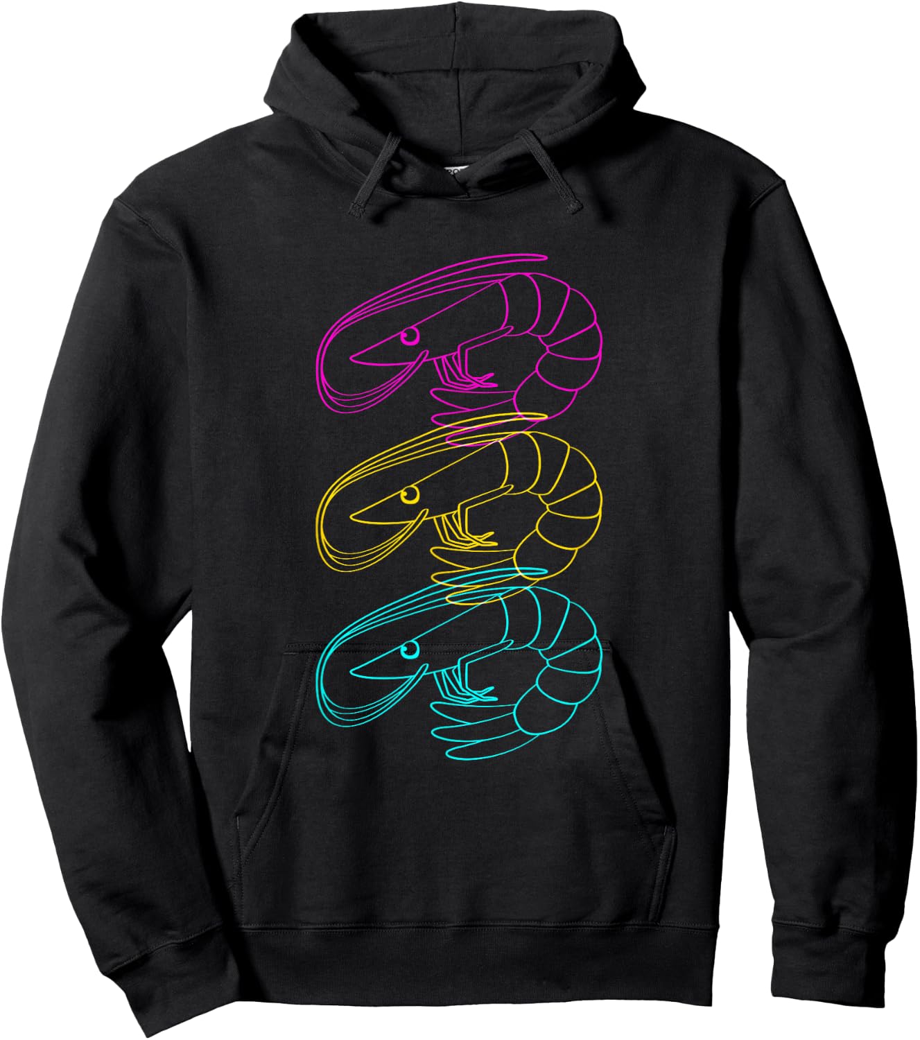 Colorful Shrimp Seafood Festival Shrimp Lover Hoodie - Hoodie | Black