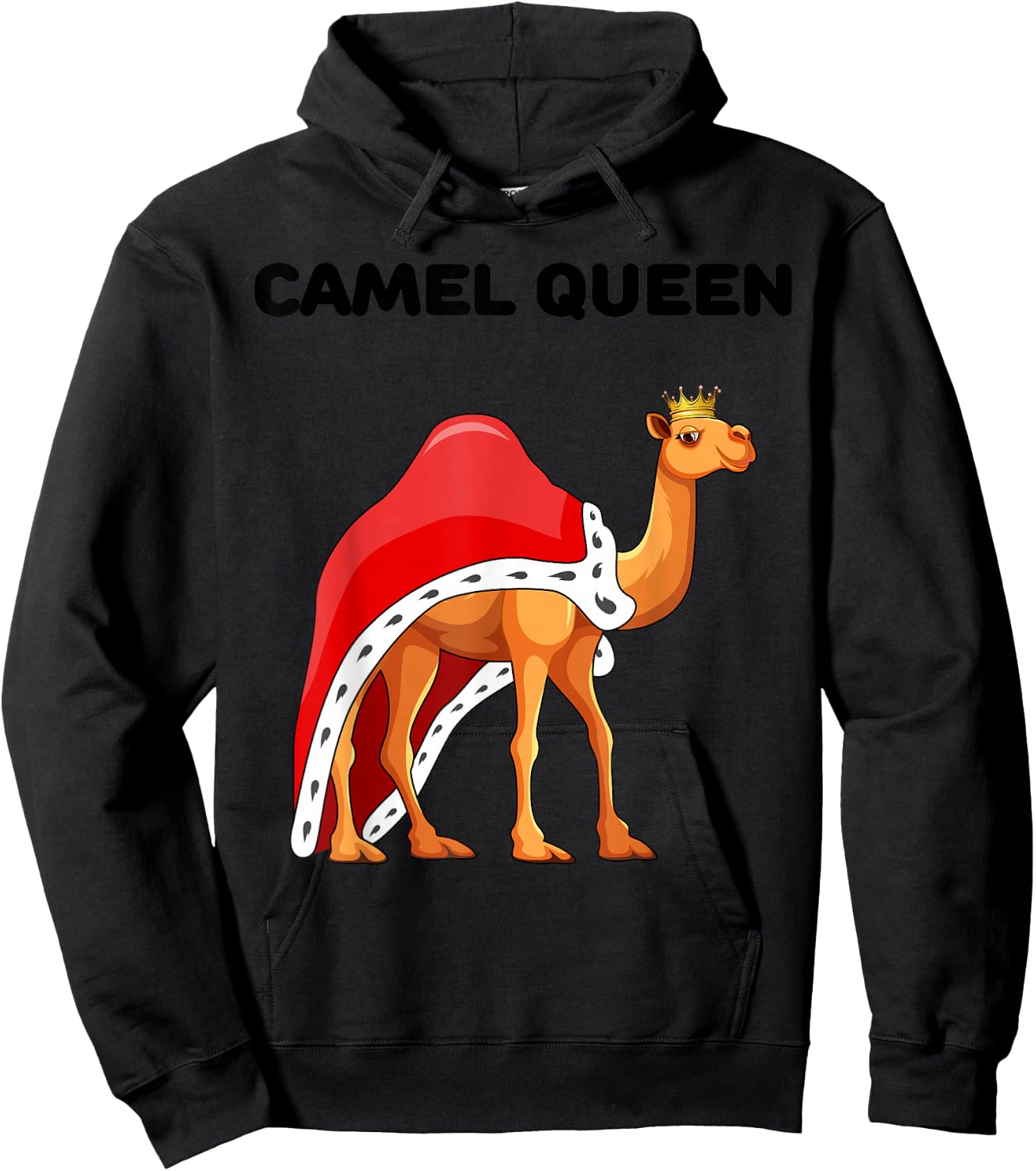 Camel Queen | Girls Camel Lover Design | Camel Hoodie - Hoodie | Black