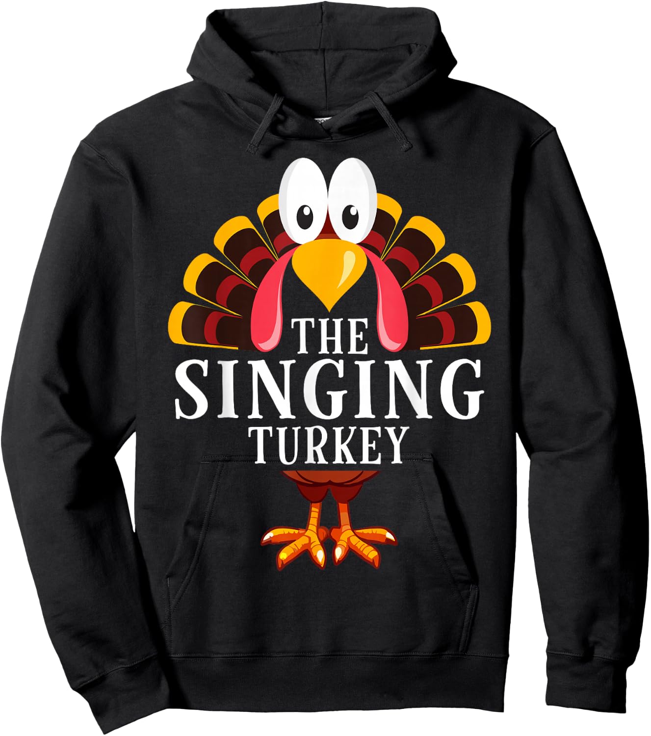 Thanksgiving The Singing Turkey Matching Hoodie - Hoodie | Black
