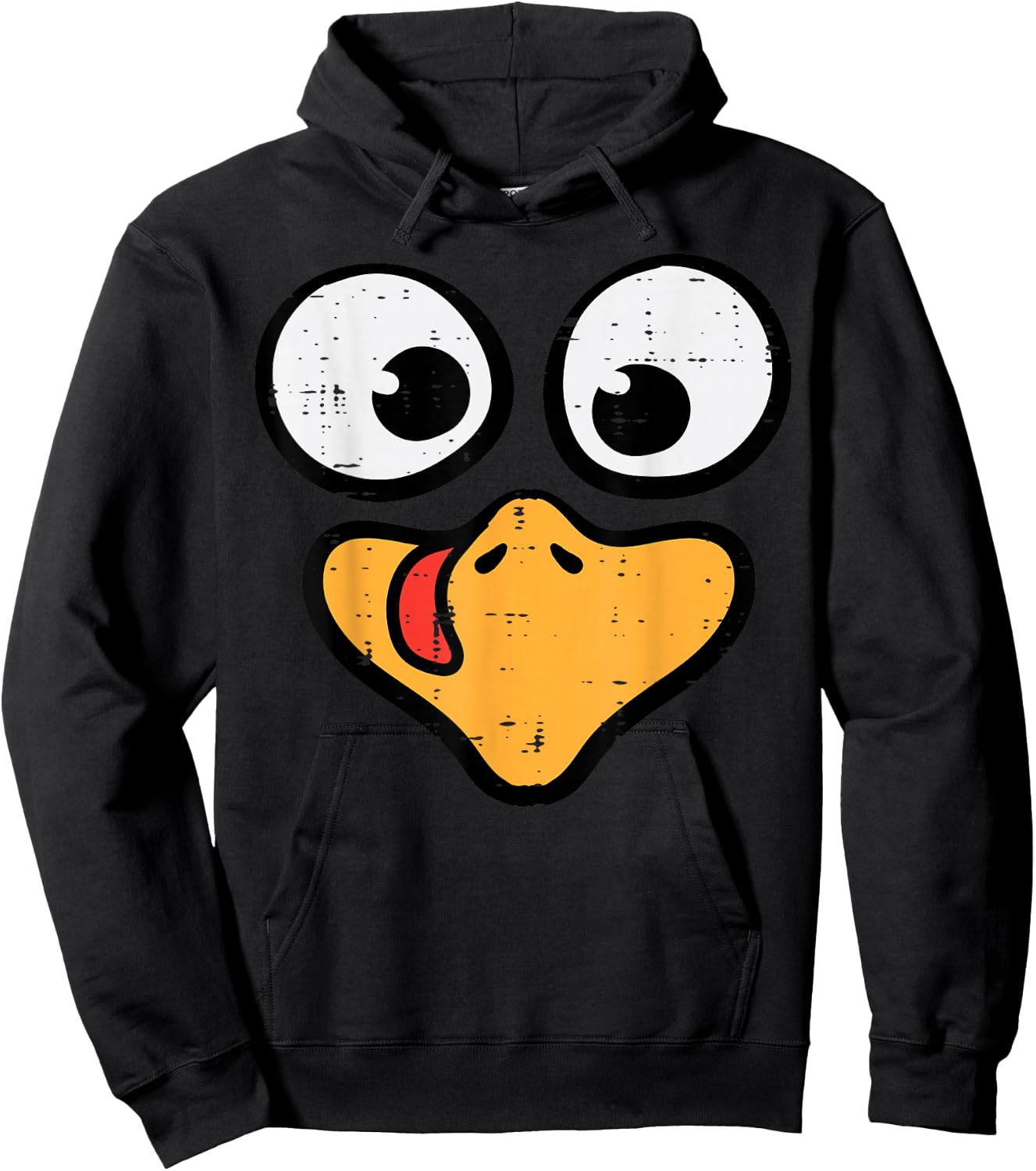 Thanksgiving Turkey Face Funny Match Costume Women Men Kids Hoodie - Hoodie | Black