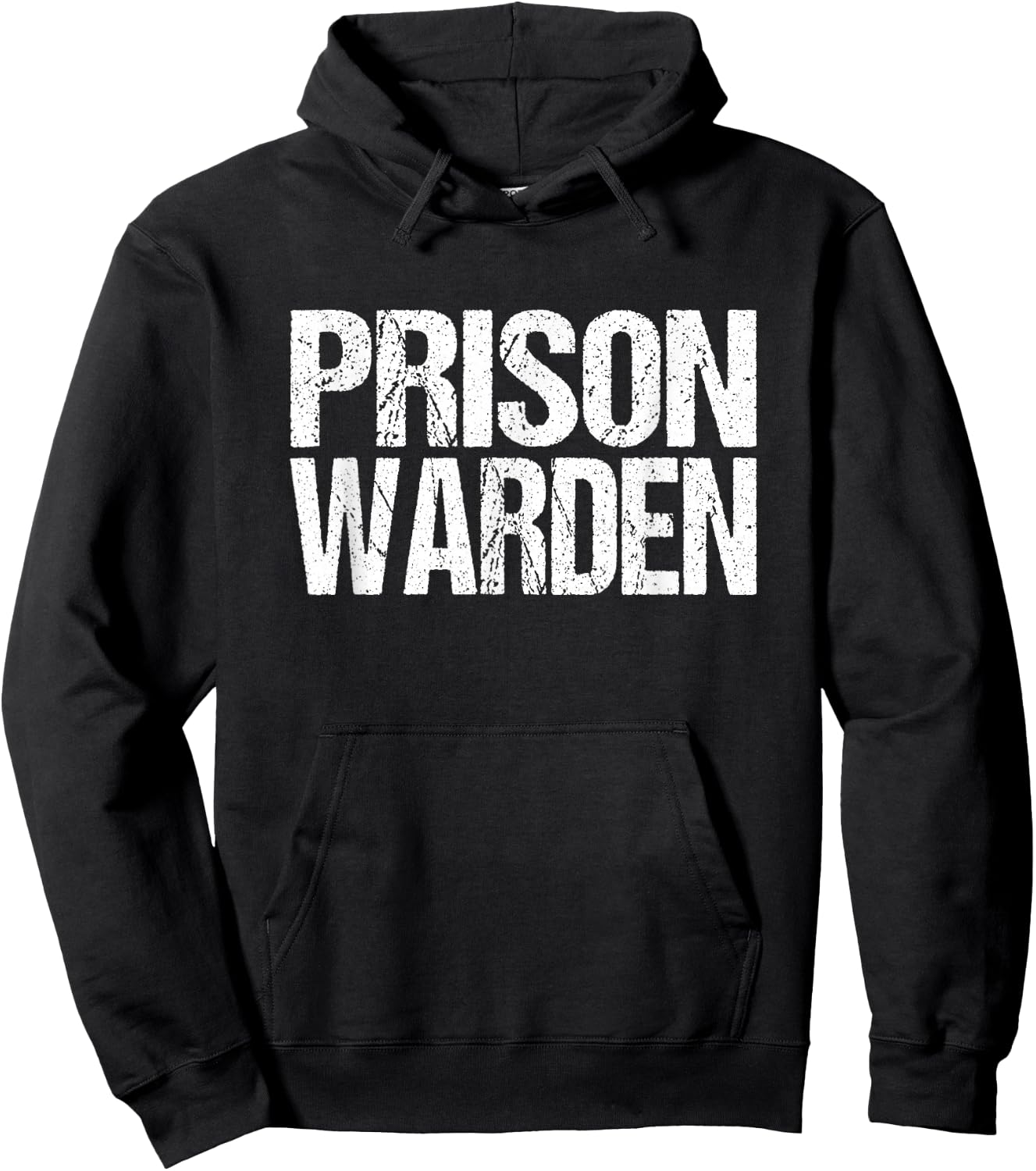 Prison Warden Police Officer Guard Lazy Halloween Costume Hoodie - Hoodie | Black