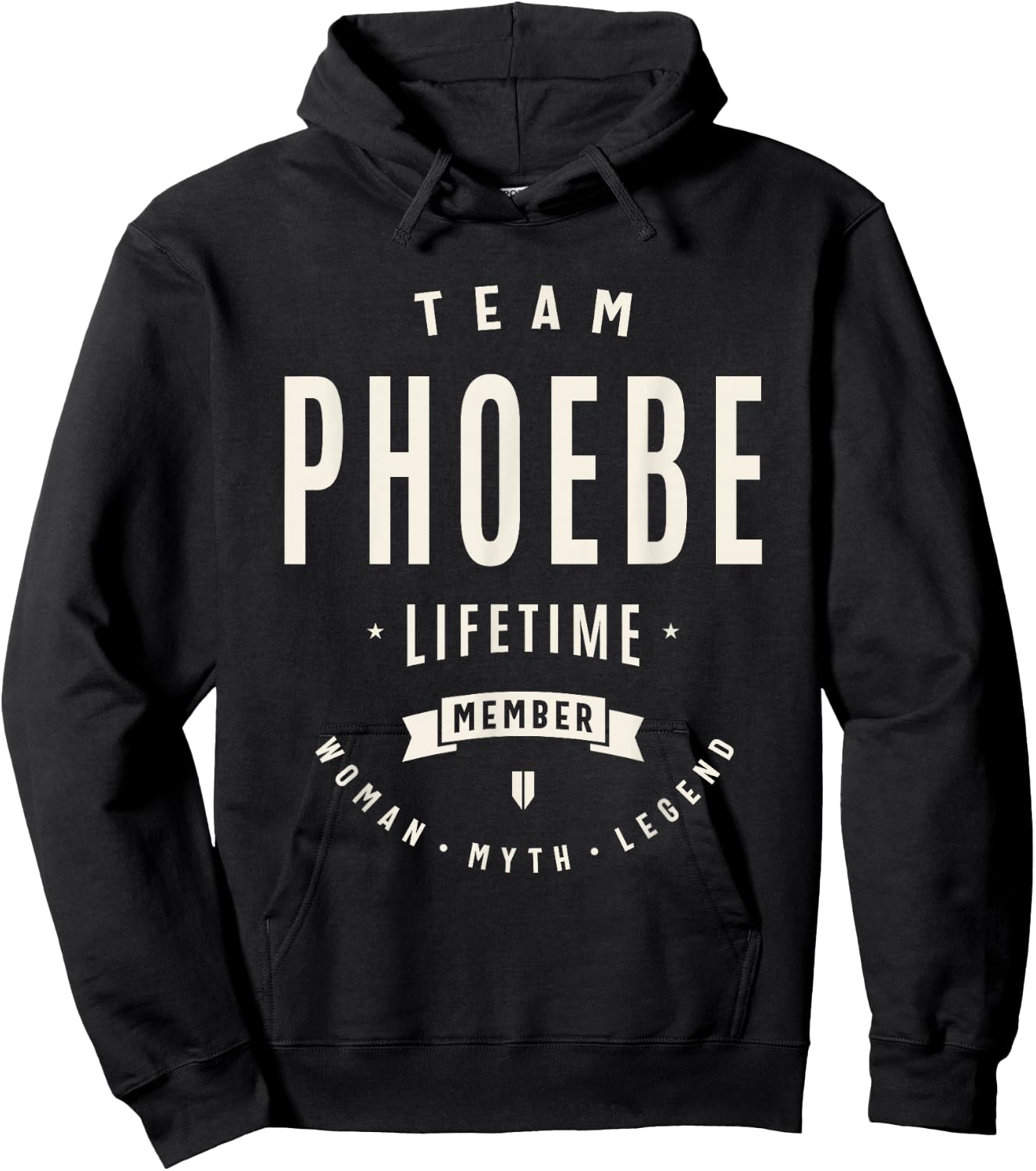Team Phoebe Lifetime Member Funny Name Phoebe Hoodie - Hoodie | Black