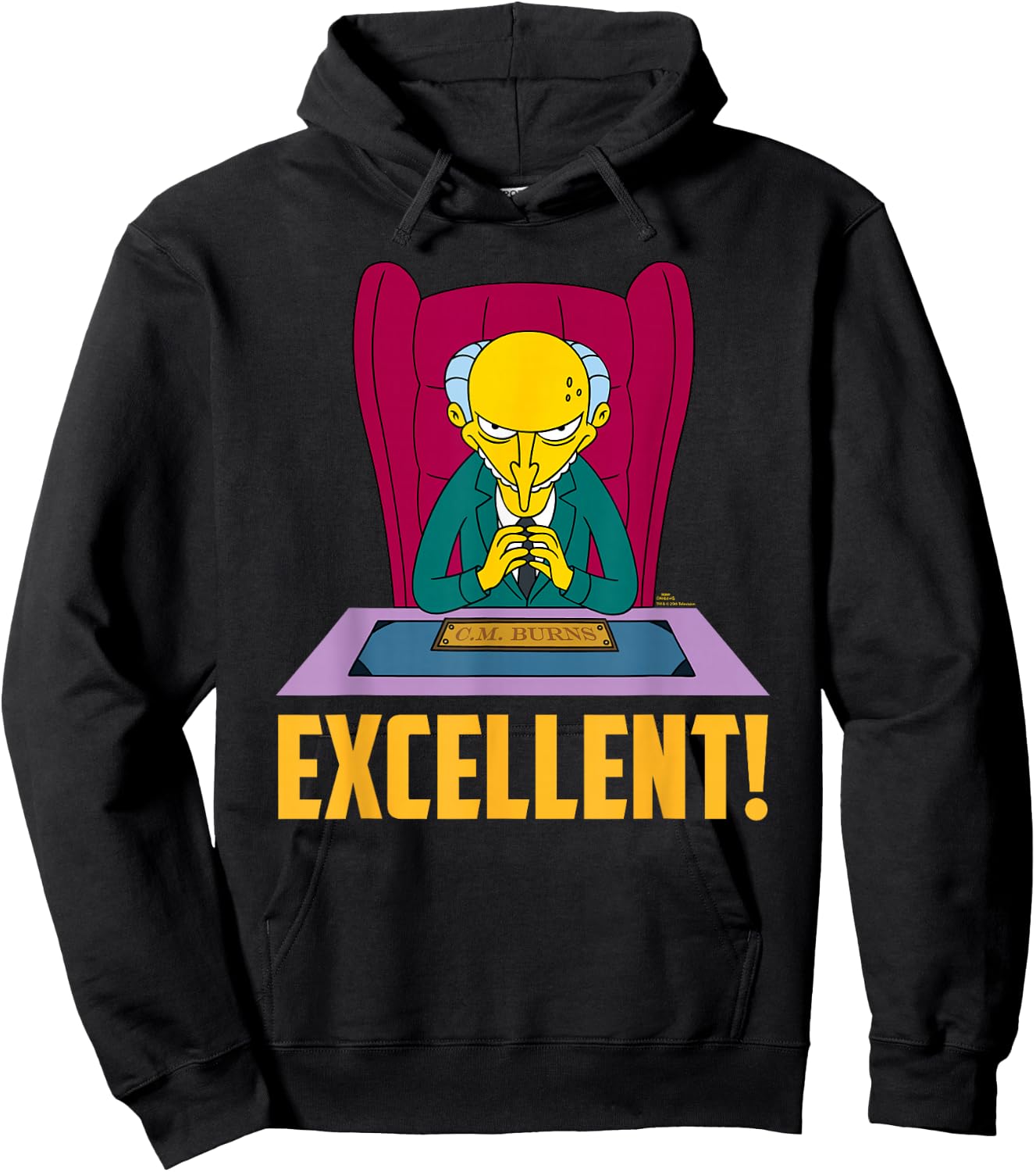 The Simpsons Mr. Burns at Desk Excellent , black Hoodie - Hoodie | Black