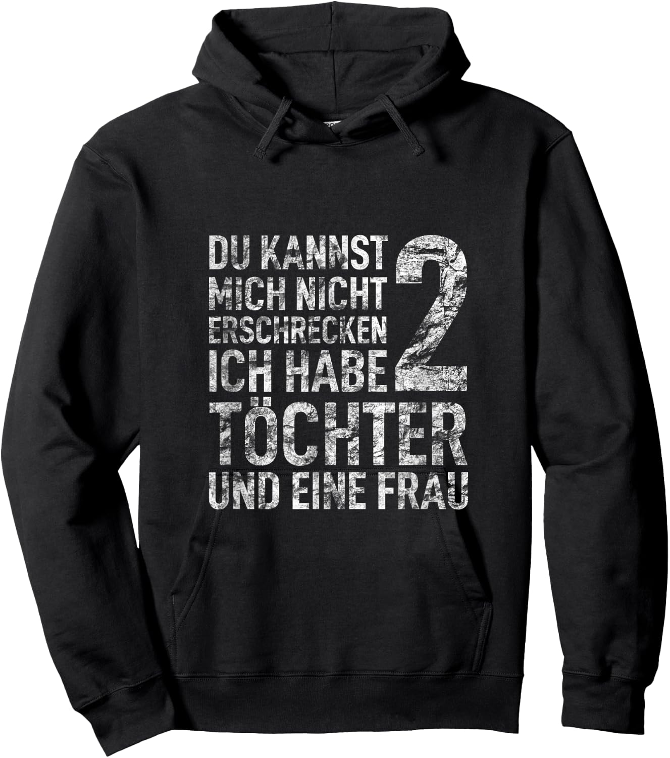 Vatertag Papa Dad Männertag Ich Habe 2 Töchter & Eine Frau Hoodie - Hoodie | Black