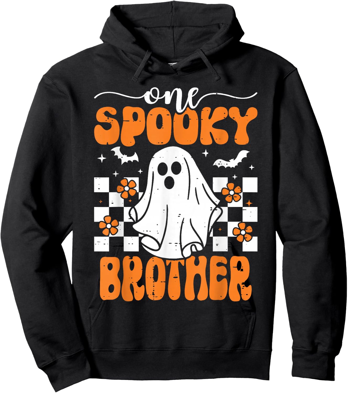 One Spooky Brother Matching Family Halloween Costumes Hoodie - Hoodie | Black