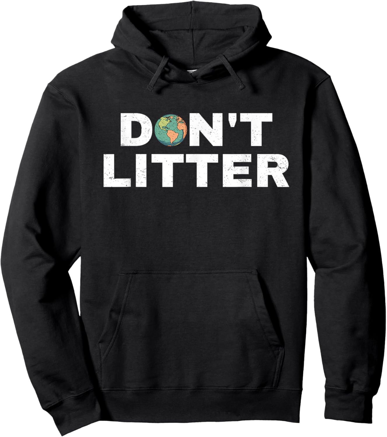 Don't Litter Anti-Littering Earth Day Environmental Hoodie - Hoodie | Black