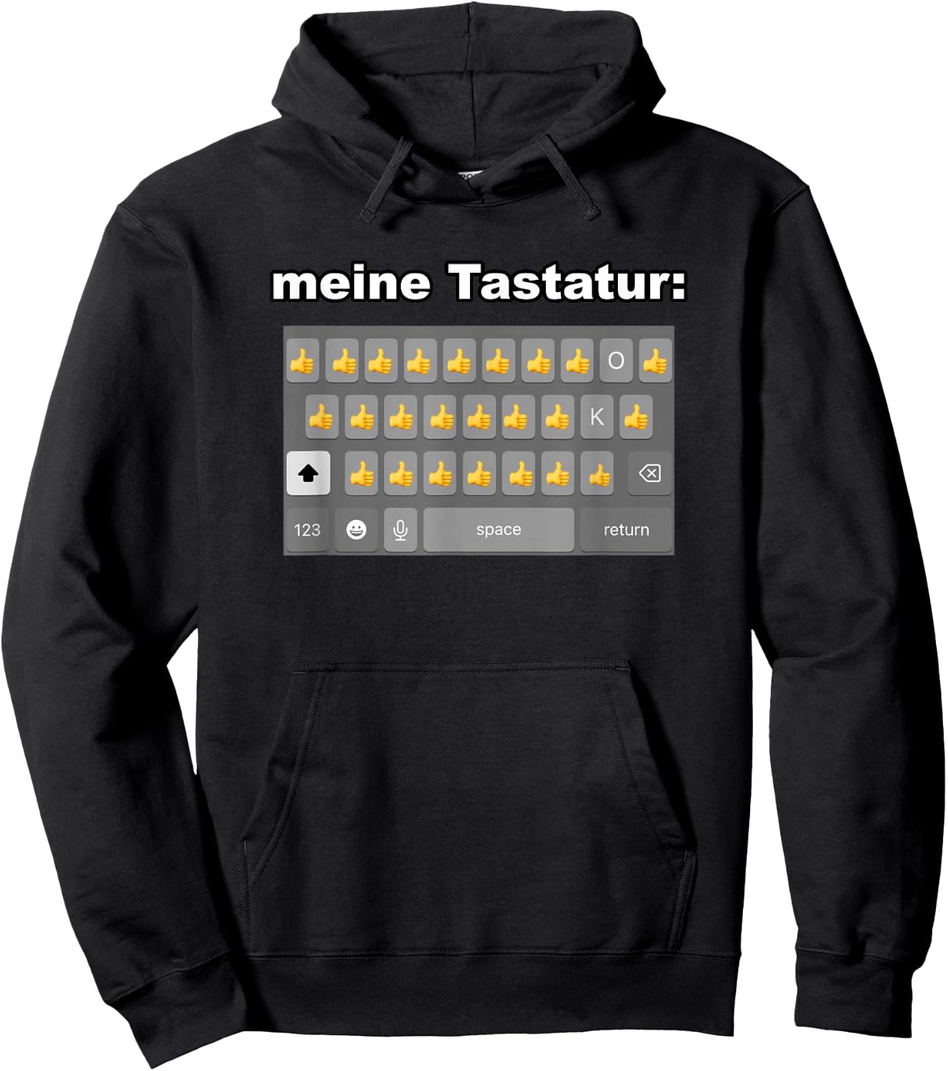 Meine Tastatur Daumen hoch für Papas lustiges Hoodie - Hoodie | Black
