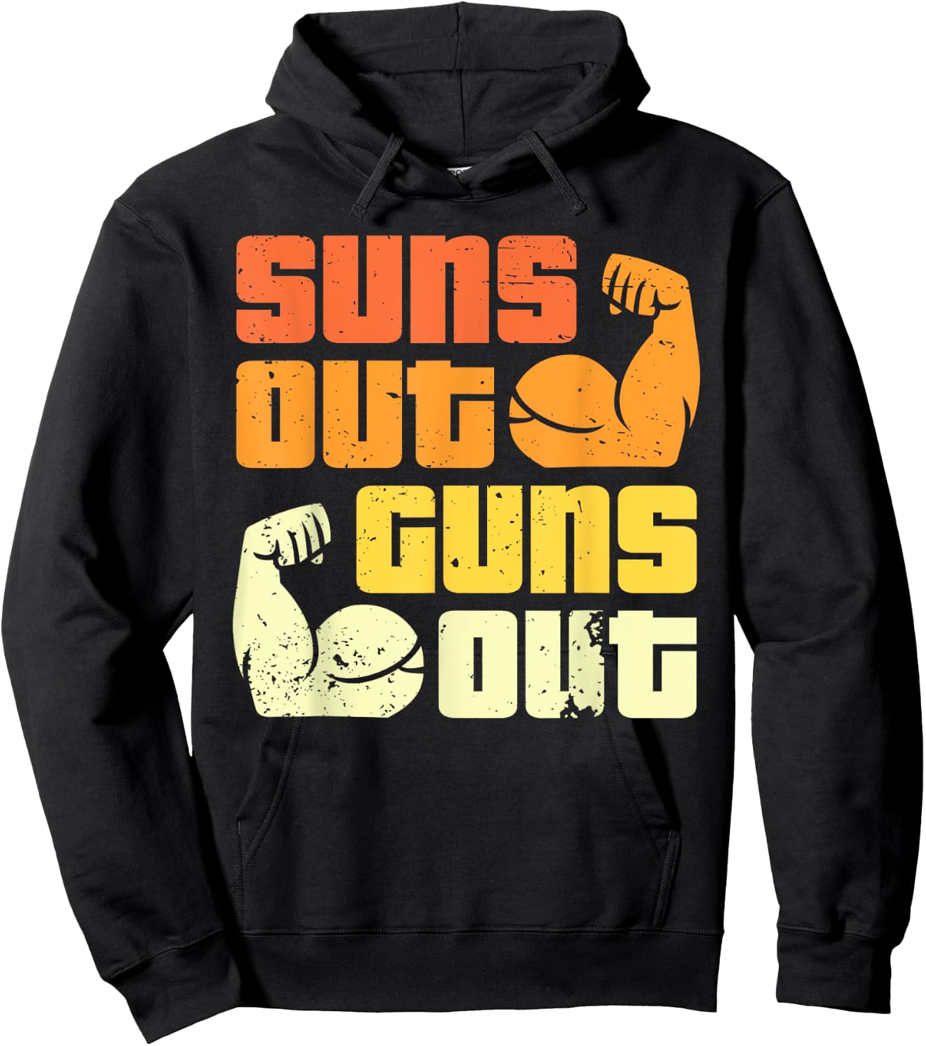 Cali Style Bodybuilding Sun's Out Guns Out Biceps Hoodie - Hoodie | Black