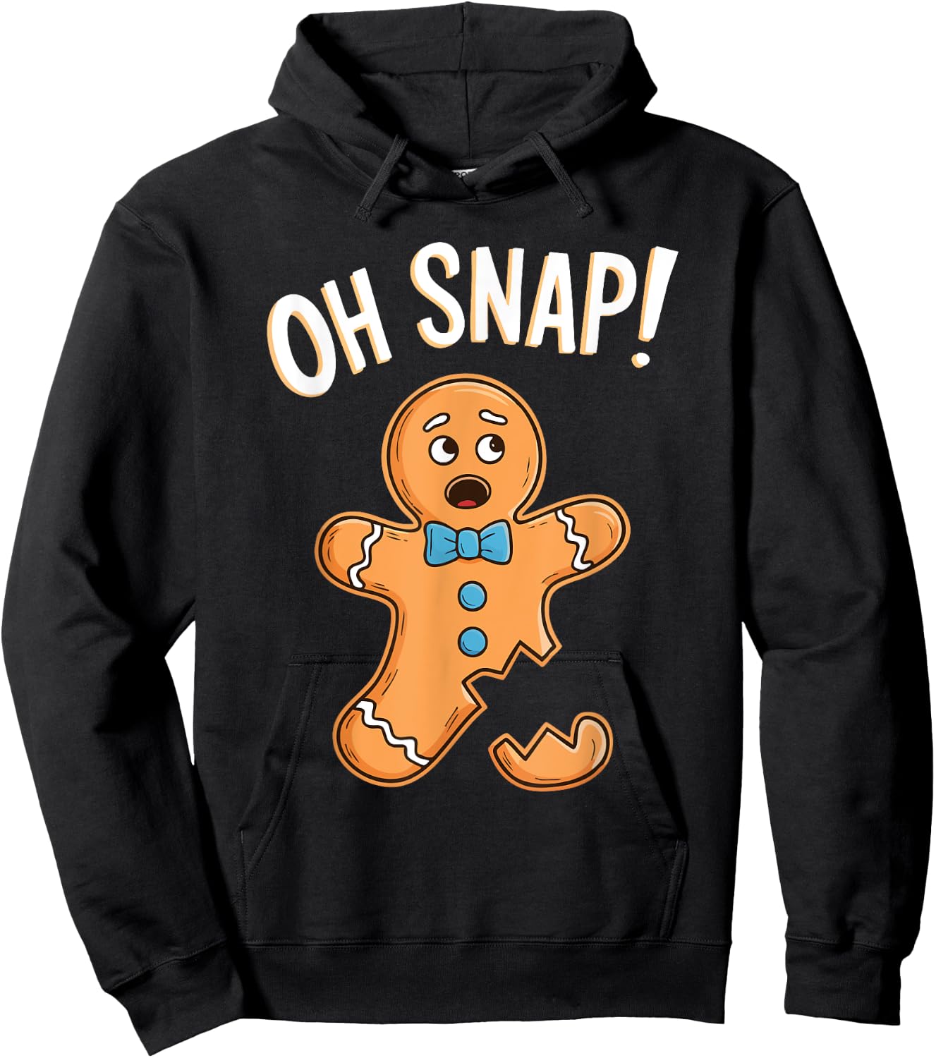 Oh Snap Gingerbread Man Shirt Adult Kids Men Women Costume Hoodie - Hoodie | Black