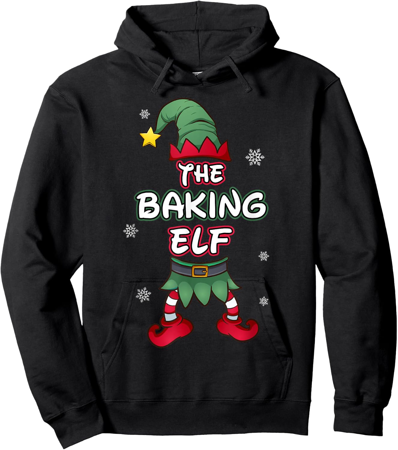 Baking Elf christmas pajamas pjs matching family group Hoodie - Hoodie | Black