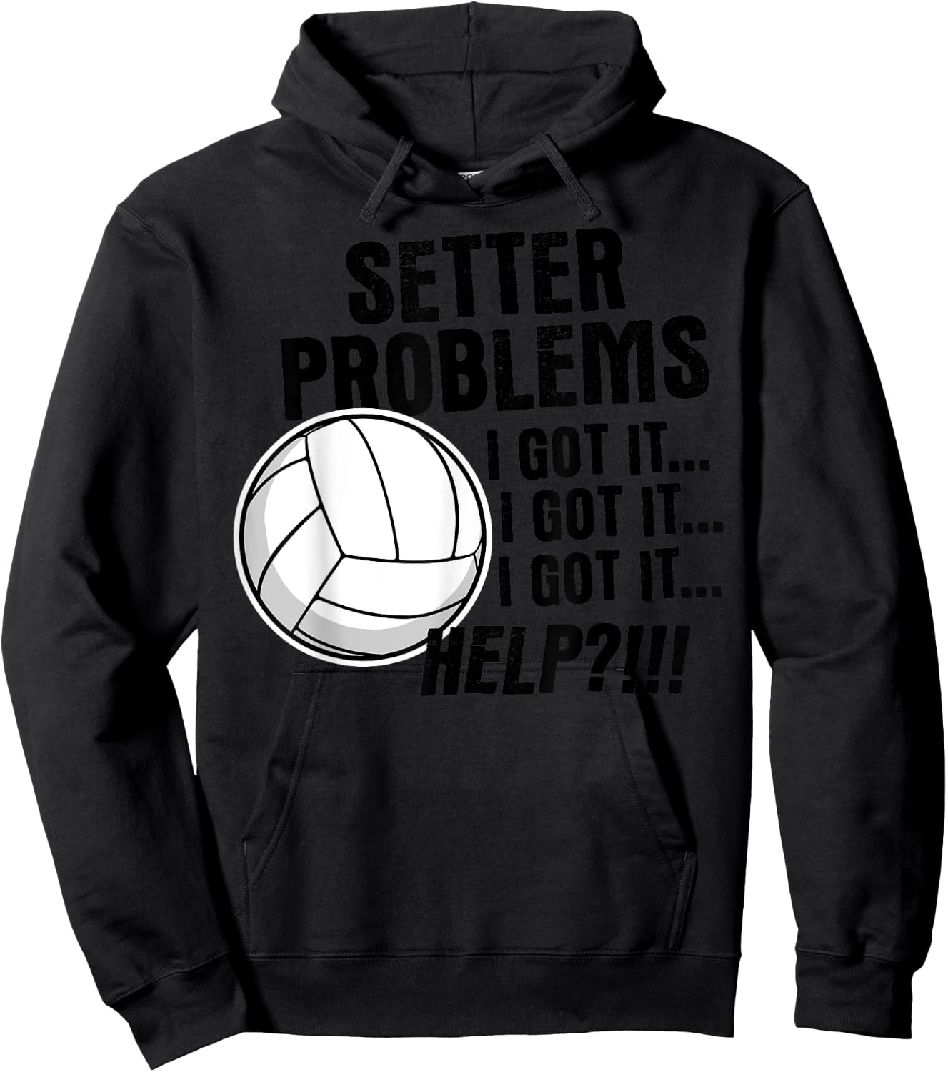 Volleyball Gifts Funny Setter Problems Beach Volleyball Women Girls Kids Hoodie - Hoodie | Black