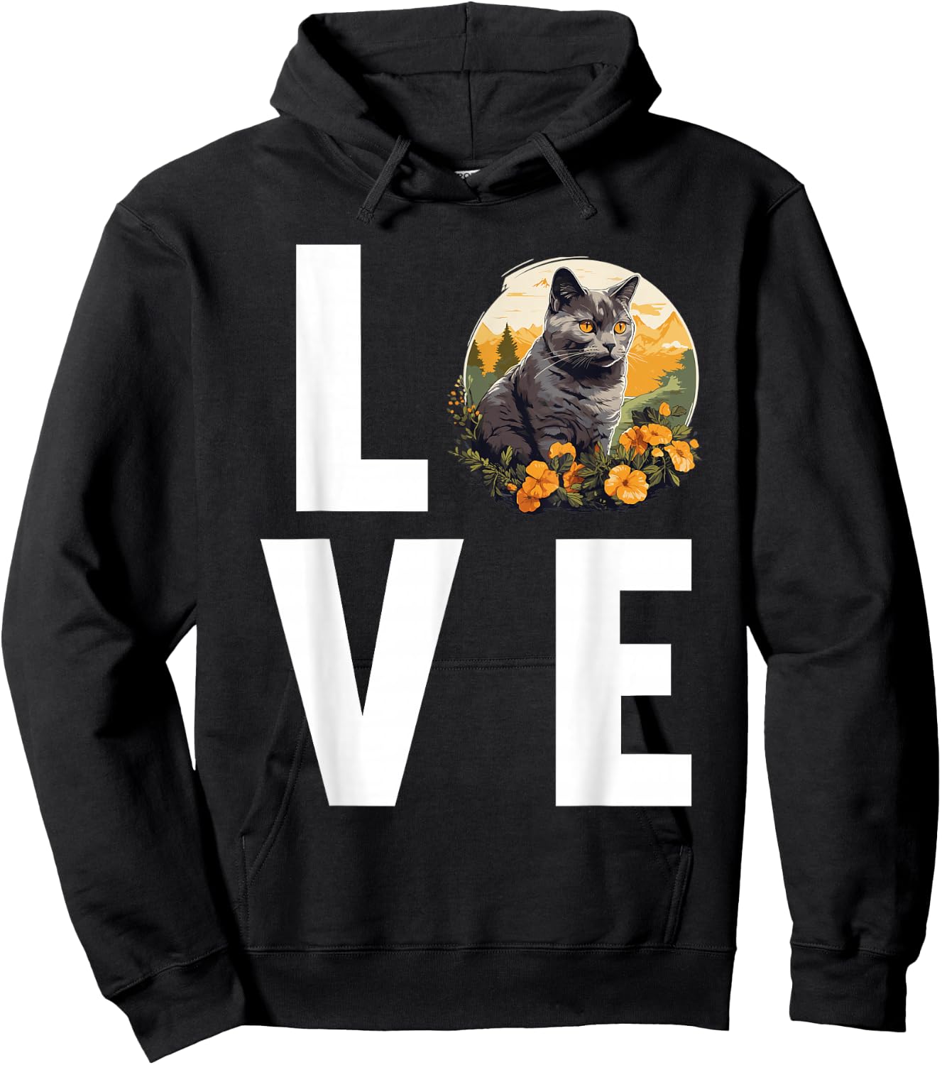 Chartreux Cats Chartreux Cat Hoodie - Hoodie | Black
