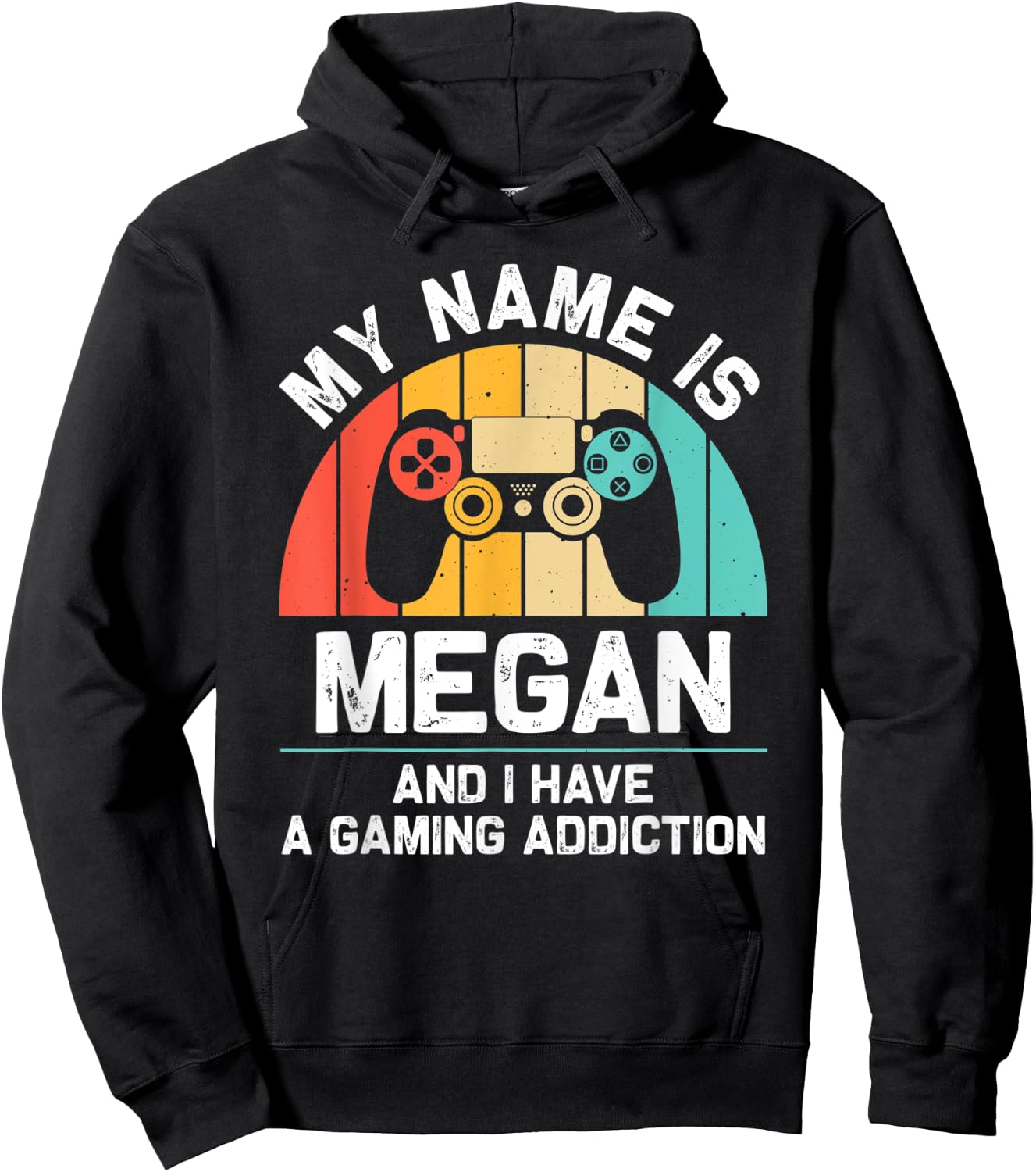MEGAN Gift Name Personalized Funny Gaming Geek Birthday Hoodie - Hoodie | Black