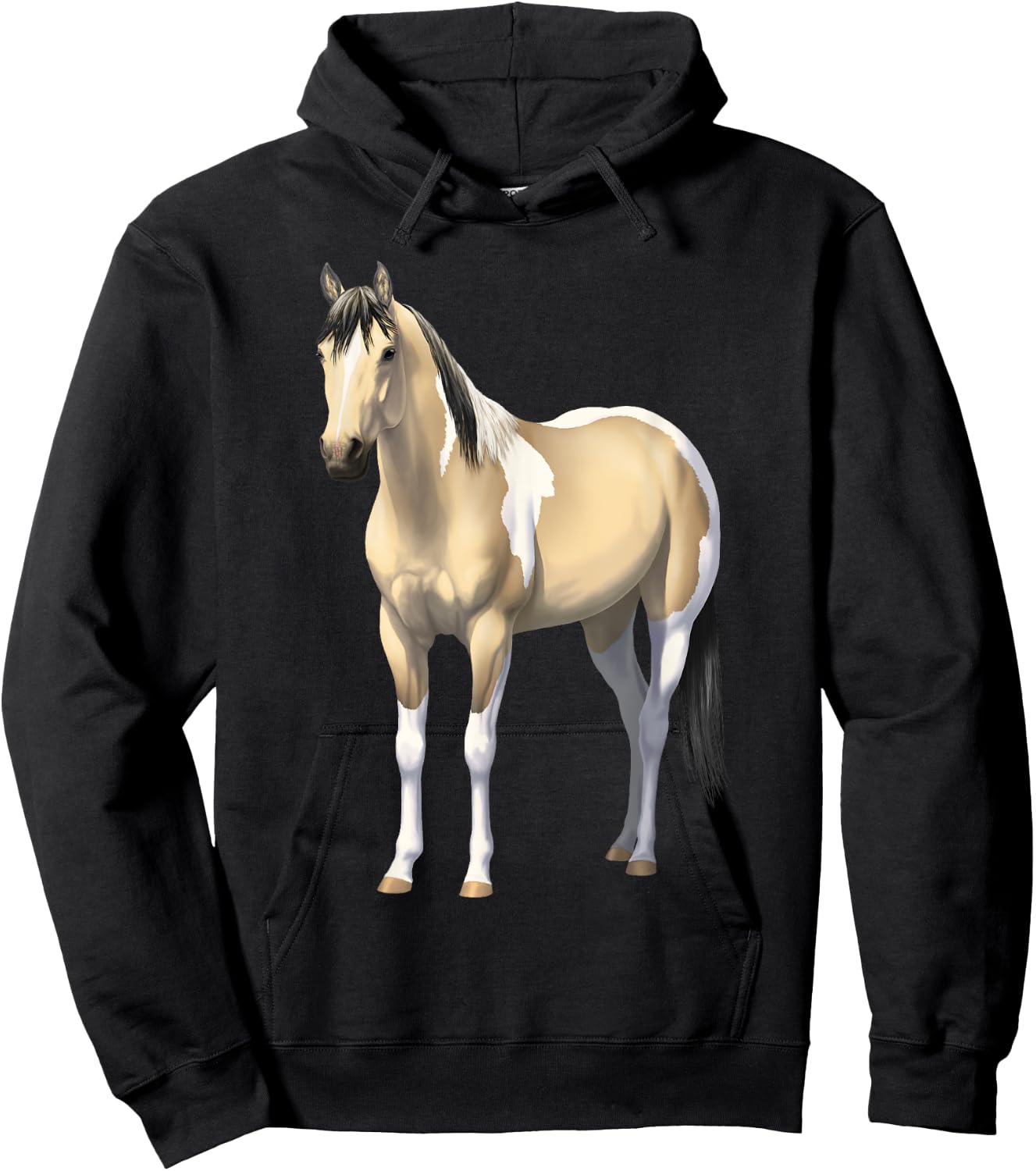 Buttermilk Buckskin Pinto Quarter Horse Paint Horse Hoodie - Hoodie | Black