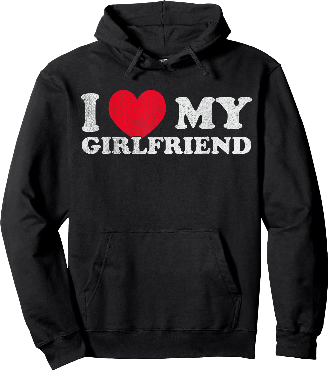 I love my Girlfriend I Red heart My Girlfriend GF Lovebirds Hoodie - Hoodie | Black