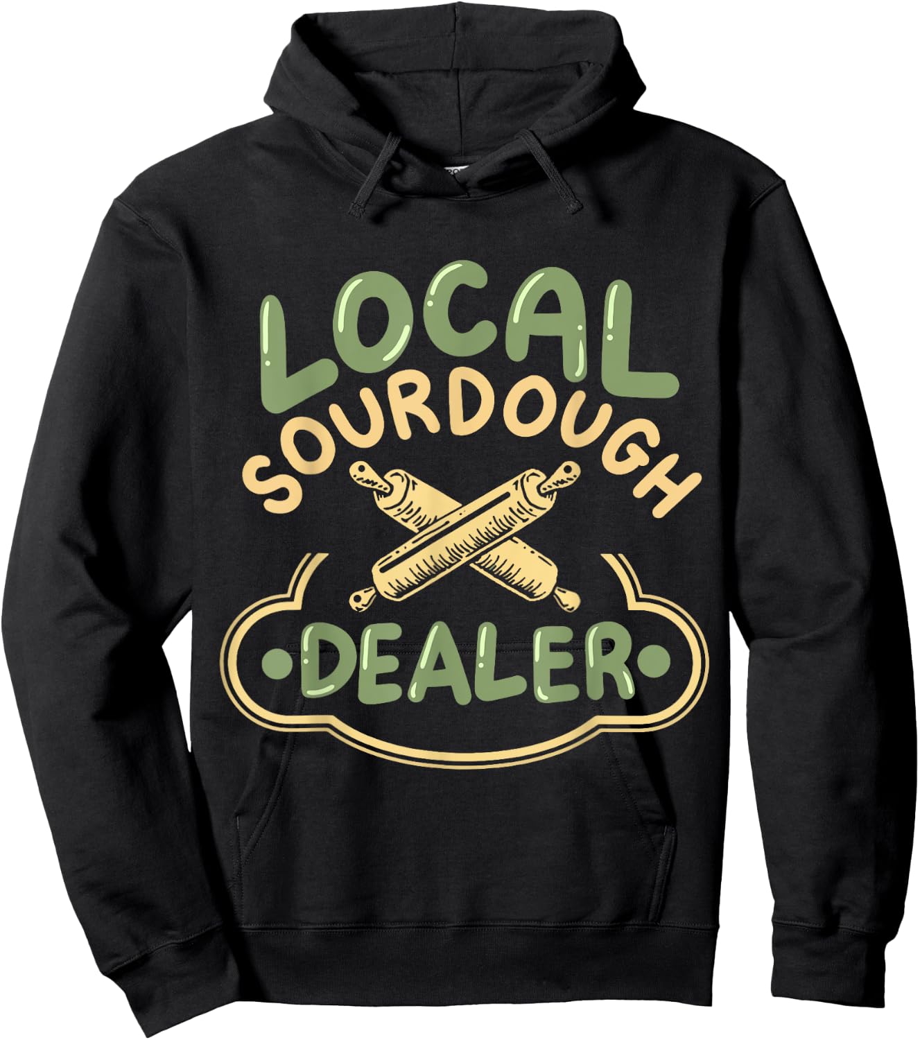 Baker Sourdough Bread Sourdough Starter Bakery -Adults Local Sourdough Dealer Black Small Classic Fit Short Sleeve Hoodie - Hoodie | Black