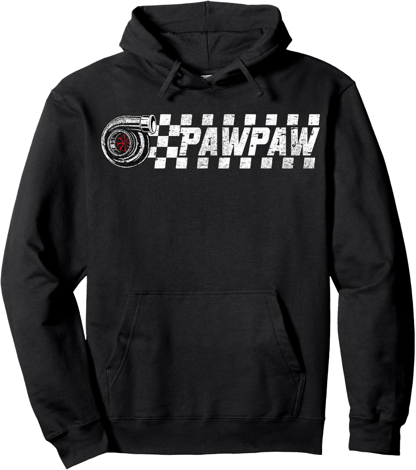 Birthday Party Matching Family Pit Crew Race Car Pawpaw Hoodie - Hoodie | Black