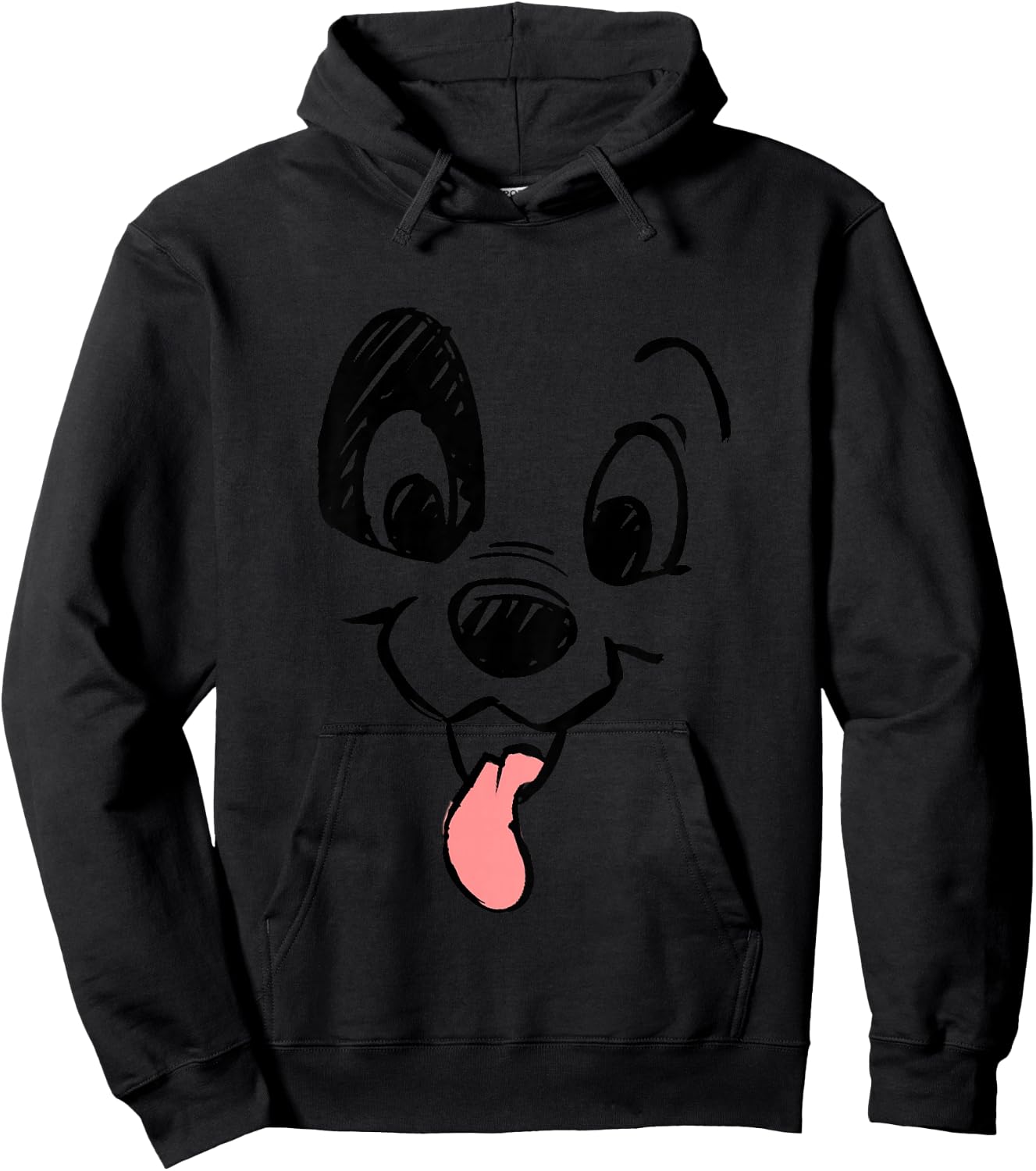 Kids Disney 101 Dalmatians Toddler Dalmatian Big Face Youth Hoodie - Hoodie | Black