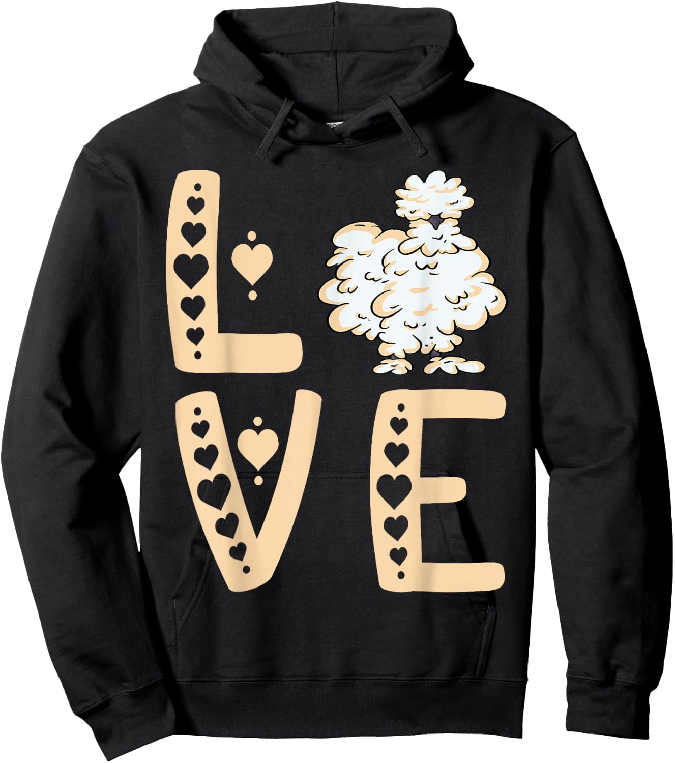 Love Silkie Chicken Lover Silky Chicken Silkie Chicken Hoodie - Hoodie | Black
