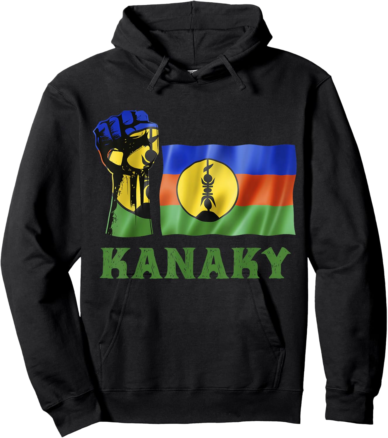 Kanaky Flag New Caledonia People Honor And Respect , Black, S Hoodie - Hoodie | Black
