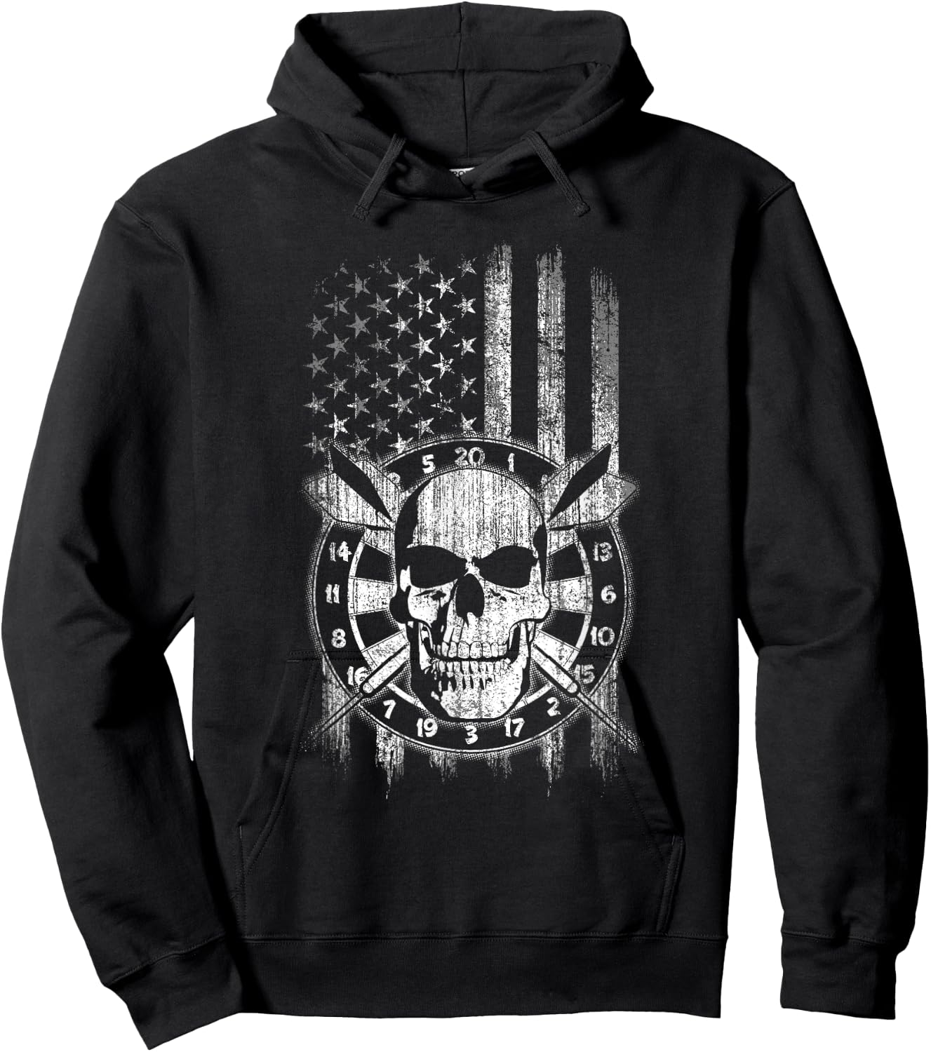 Darts USA American Flag Kids Men Hoodie - Hoodie | Black