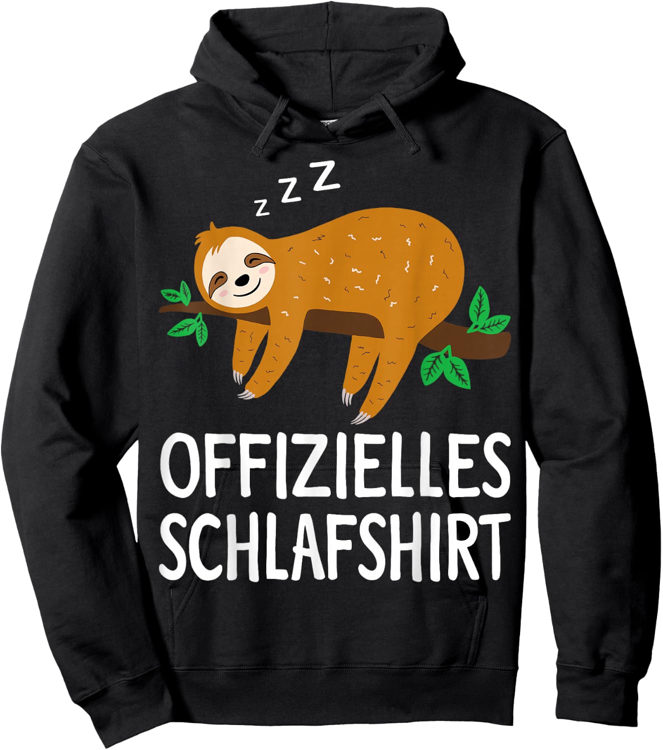 Official Sleepshirt Sloth Nightdress Pyjamas Gift , black Hoodie - Hoodie | Black