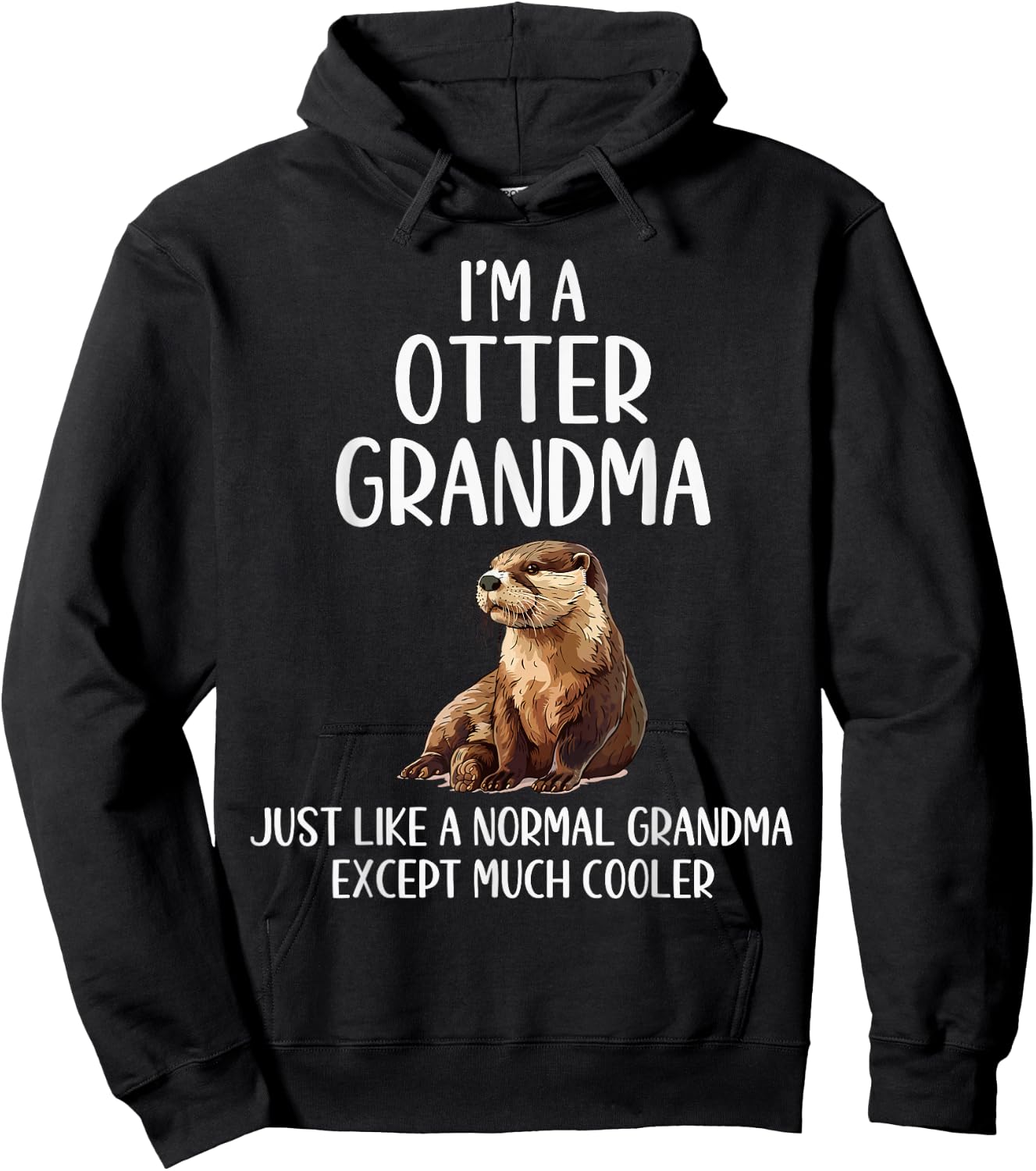Otter Grandma Definition Otter Animal Lovers Mothers Day Hoodie - Hoodie | Black
