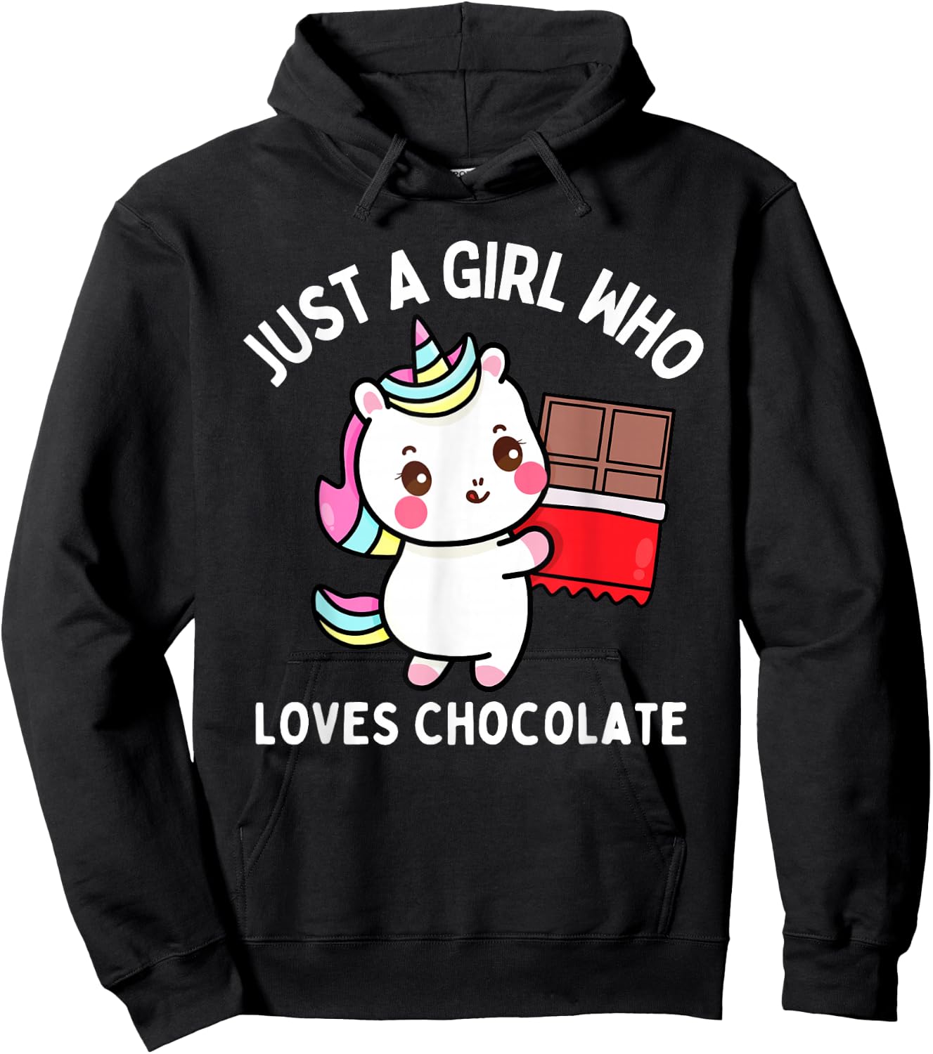 Just A Girl Who Loves Chocolate Bars Kids Toddler Baby 5T 4T Hoodie - Hoodie | Black