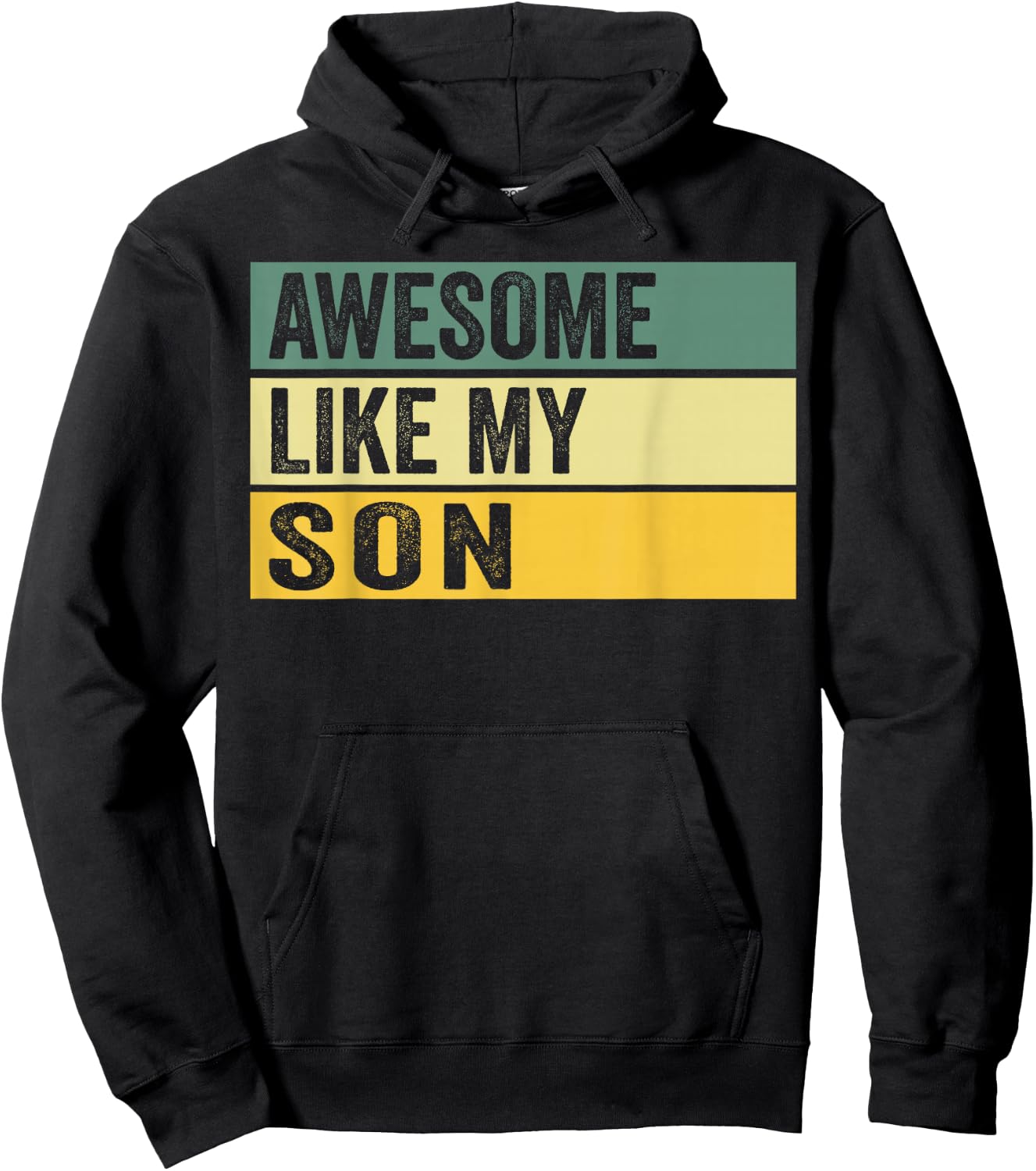 Awesome Like My Son Distressed Graphic Hoodie - Hoodie | Black