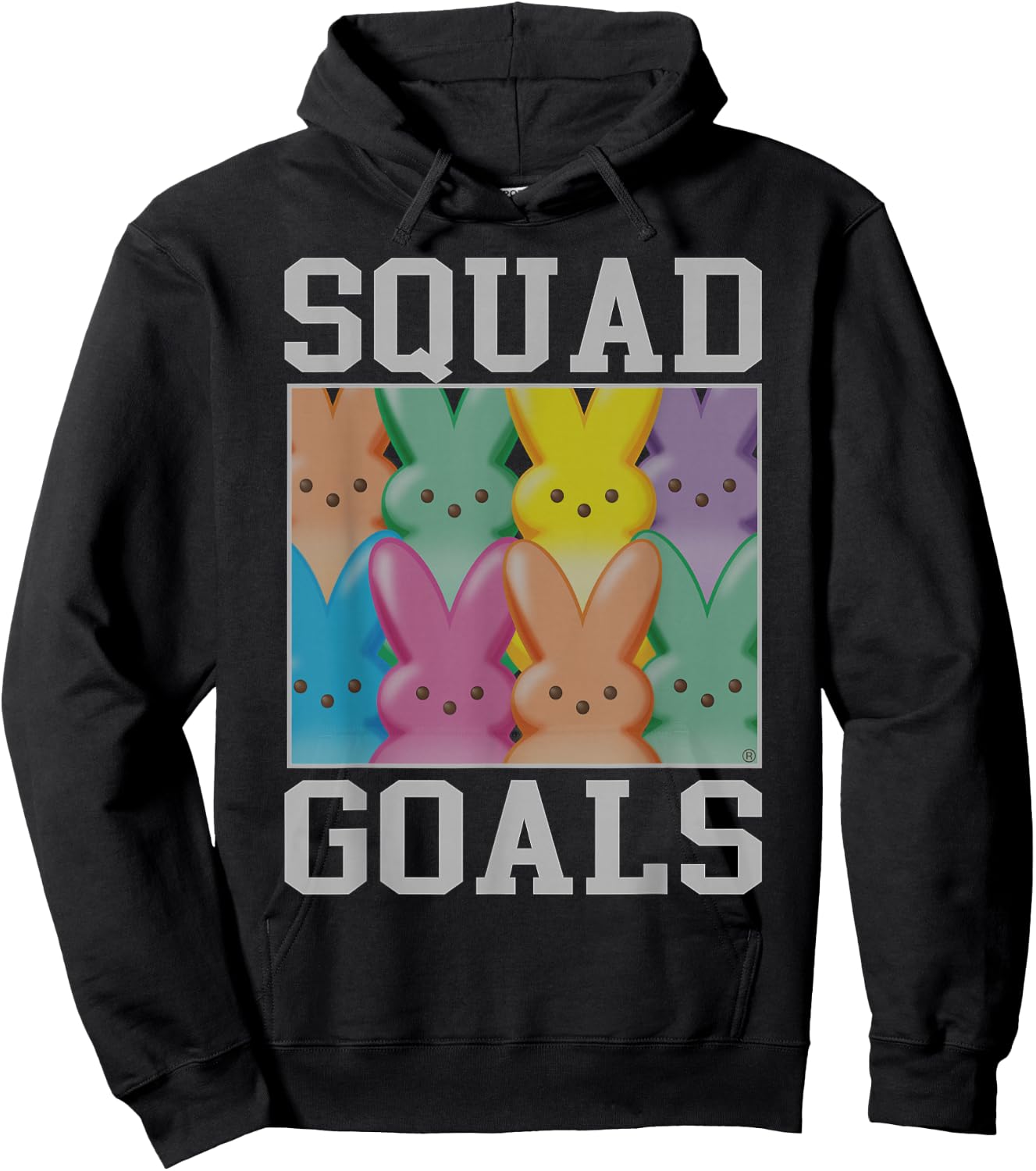 Peeps Easter Squad Goals Sugary Bunnies Portrait Hoodie - Hoodie | Black