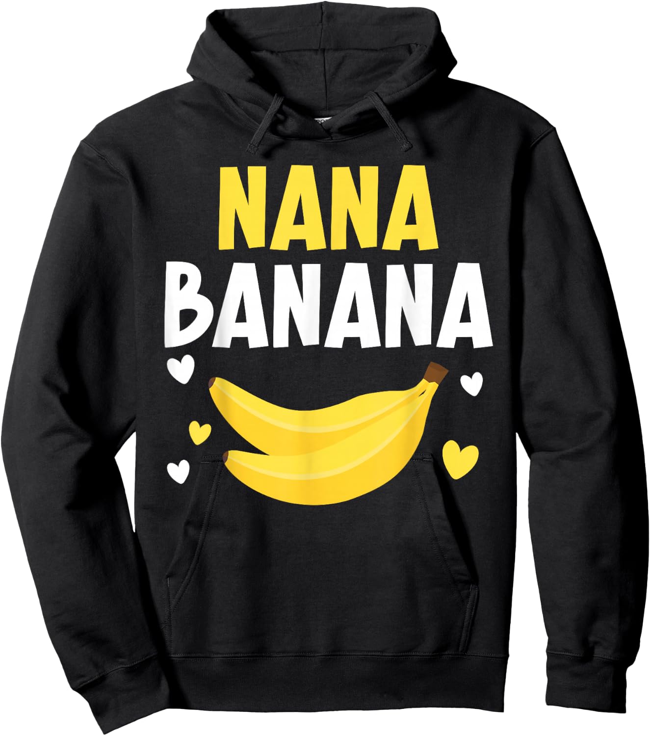 Nana Banana Grandma Grandmother Granny Grandparents Day Hoodie - Hoodie | Black