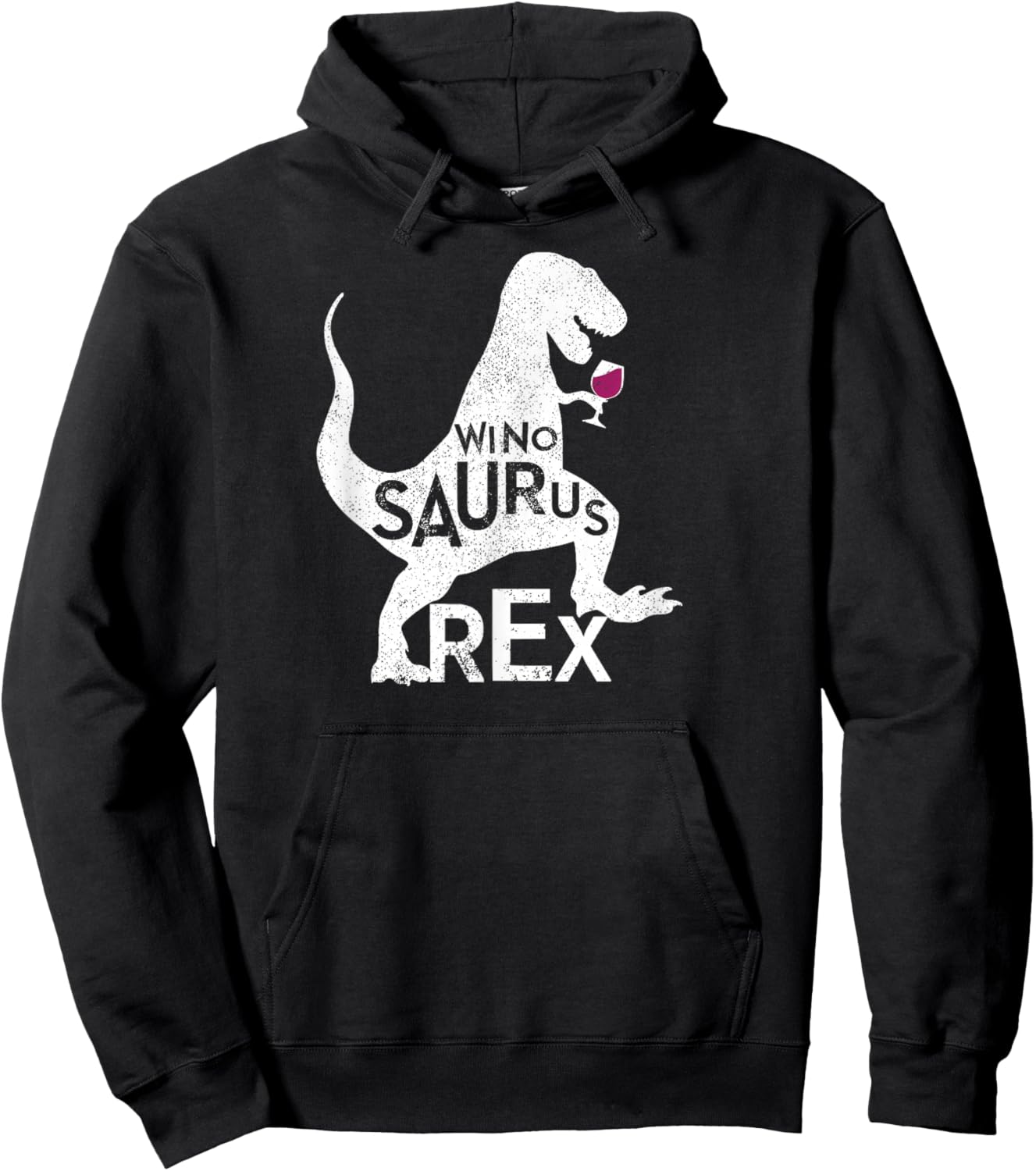 Winosaurus Rex Shirt Funny Red Wine Hoodie - Hoodie | Black