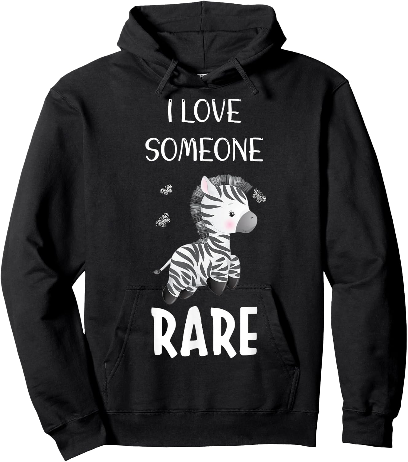I Love Someone Rare Zebra Rare Disease Awareness Day 2022 Hoodie - Hoodie | Black
