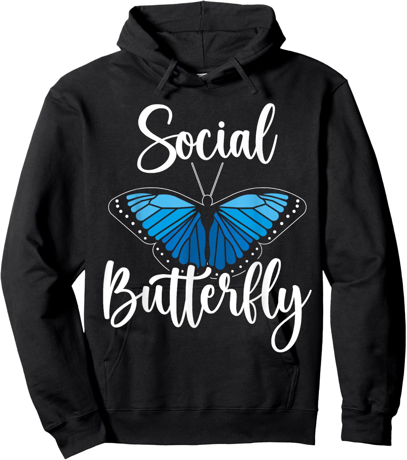 Social Butterfly Behavior Extroverted Extrovert Hoodie - Hoodie | Black