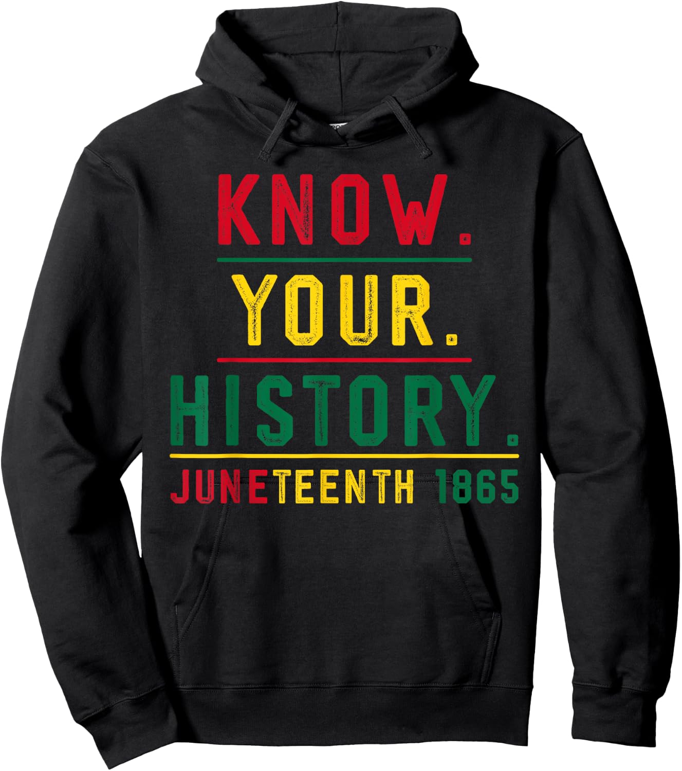 Juneteenth Know Your History June 1865 Black History Hoodie - Hoodie | Black