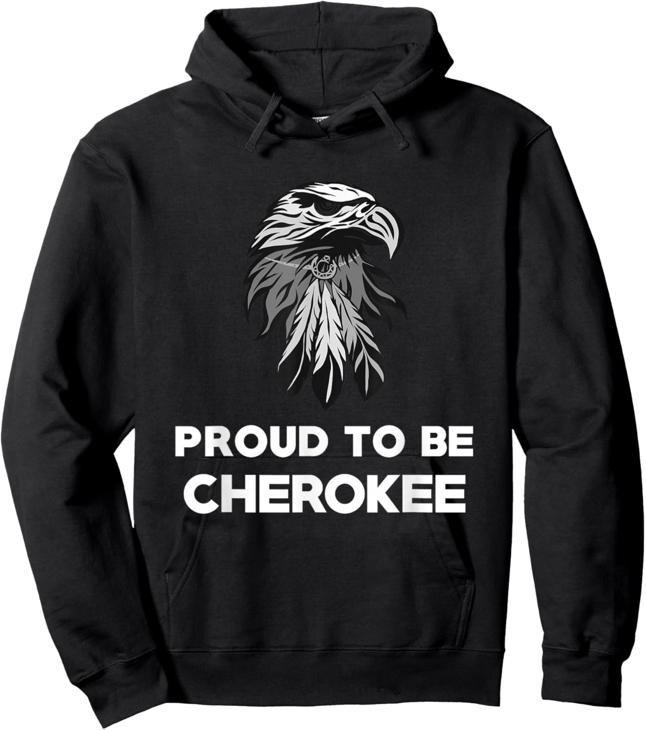 Proud To Be Cherokee - Native American Pride T Shirt Hoodie - Hoodie | Black