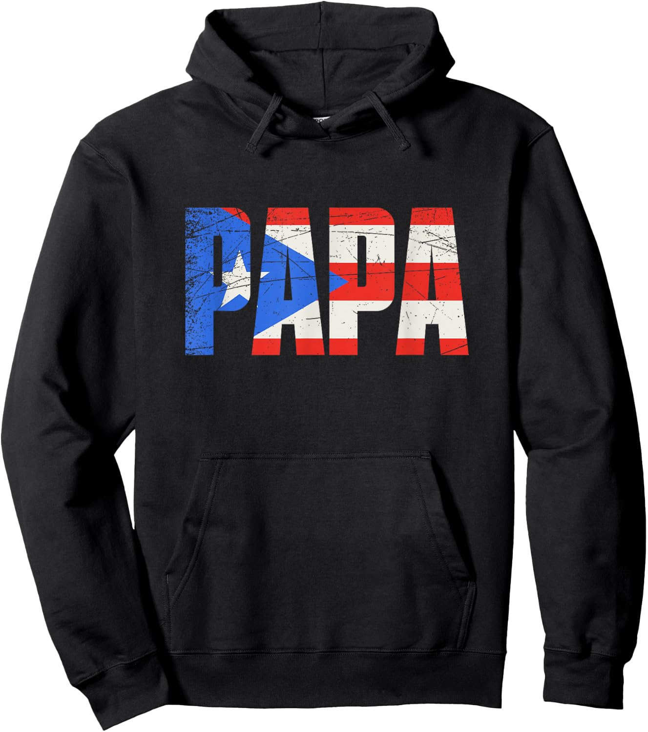 Puerto Rico Papa, Puerto Rican Flag Hoodie - Hoodie | Black