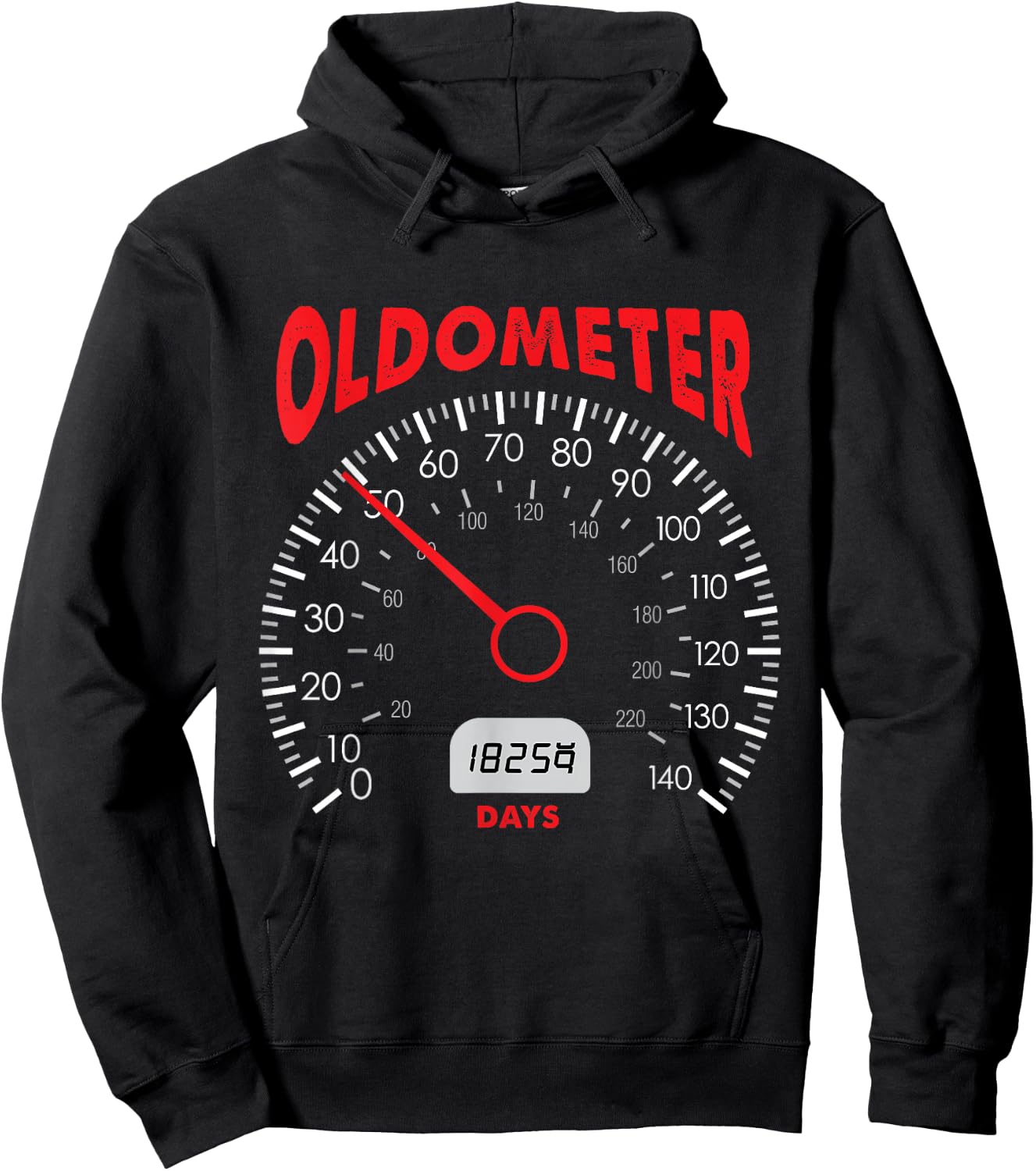 Oldometer 50th Birthday Gift Hoodie - Hoodie | Black