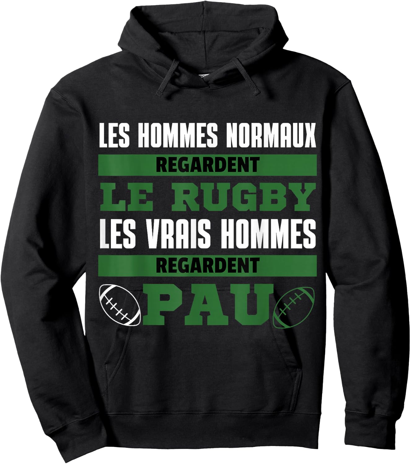 Supporter Rugby Pau Gift Humour Hoodie - Hoodie | Black